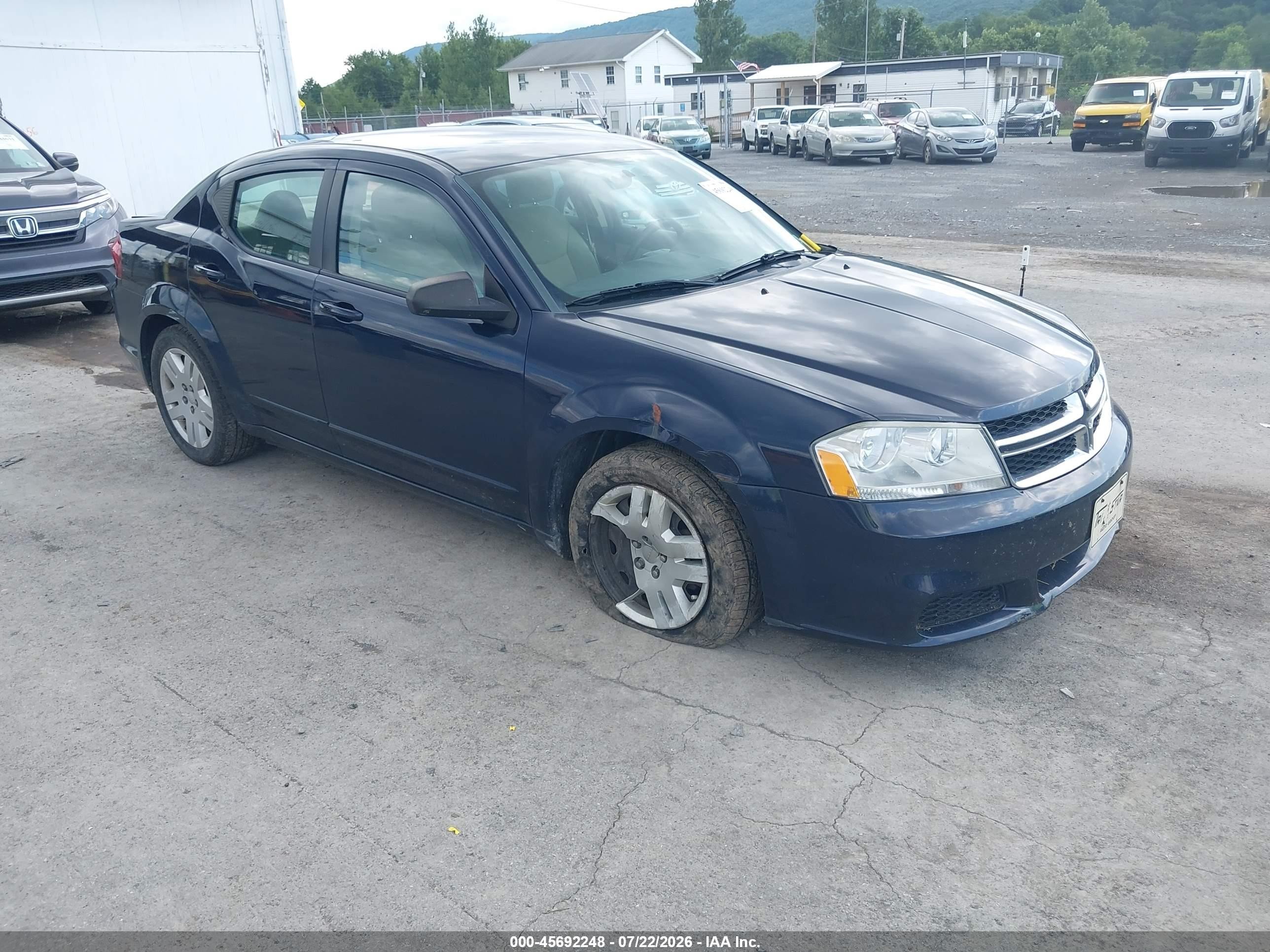 2012 Dodge Avenger Se Dark Blue vin: 1C3CDZAG8CN309356