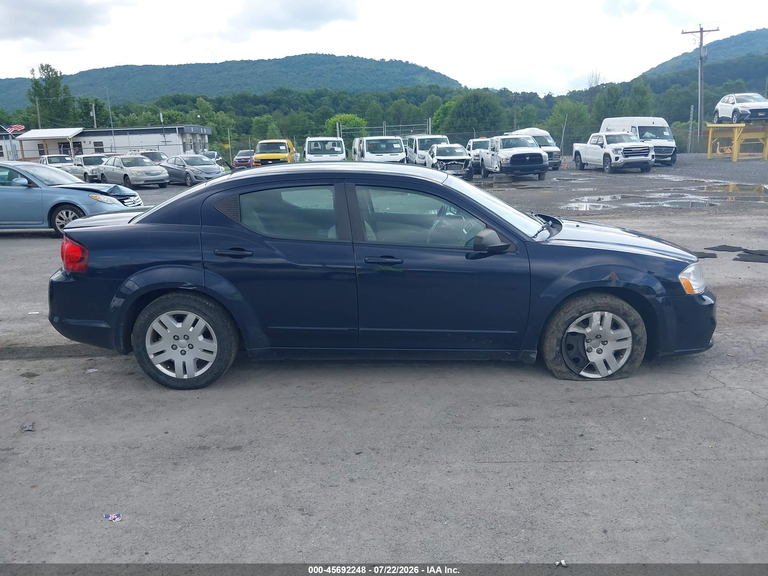 2012 Dodge Avenger Se Dark Blue vin: 1C3CDZAG8CN309356