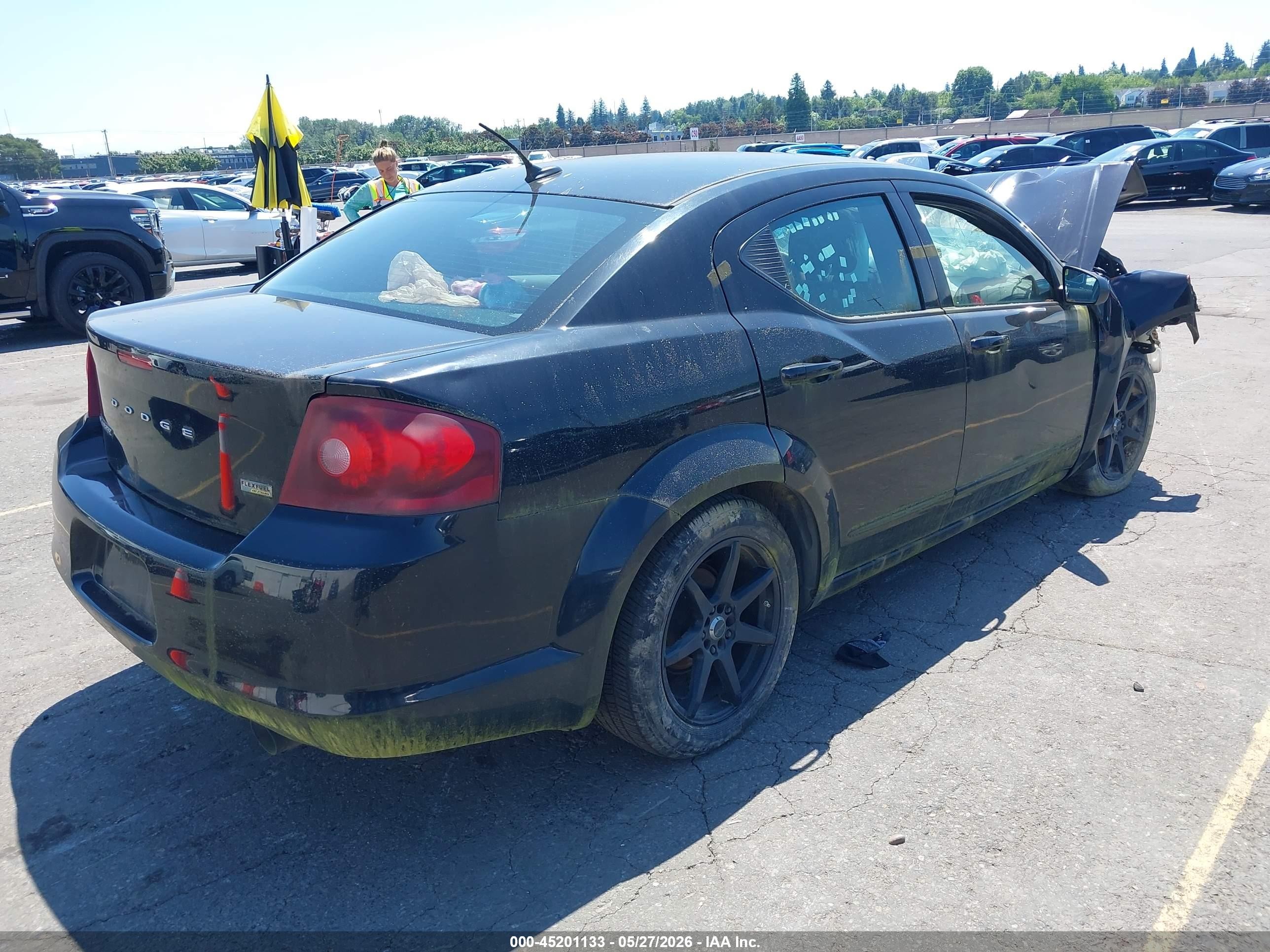 2012 Dodge Avenger Se Black vin: 1C3CDZAG8CN309678