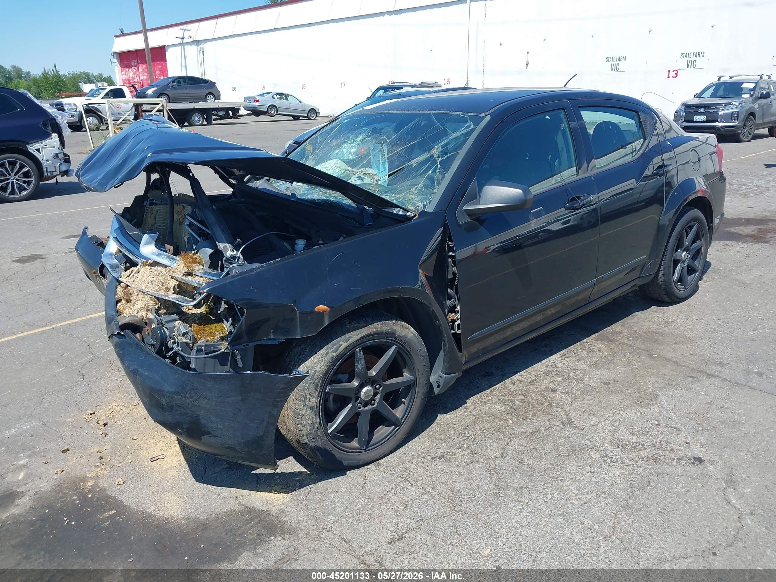 2012 Dodge Avenger Se Black vin: 1C3CDZAG8CN309678