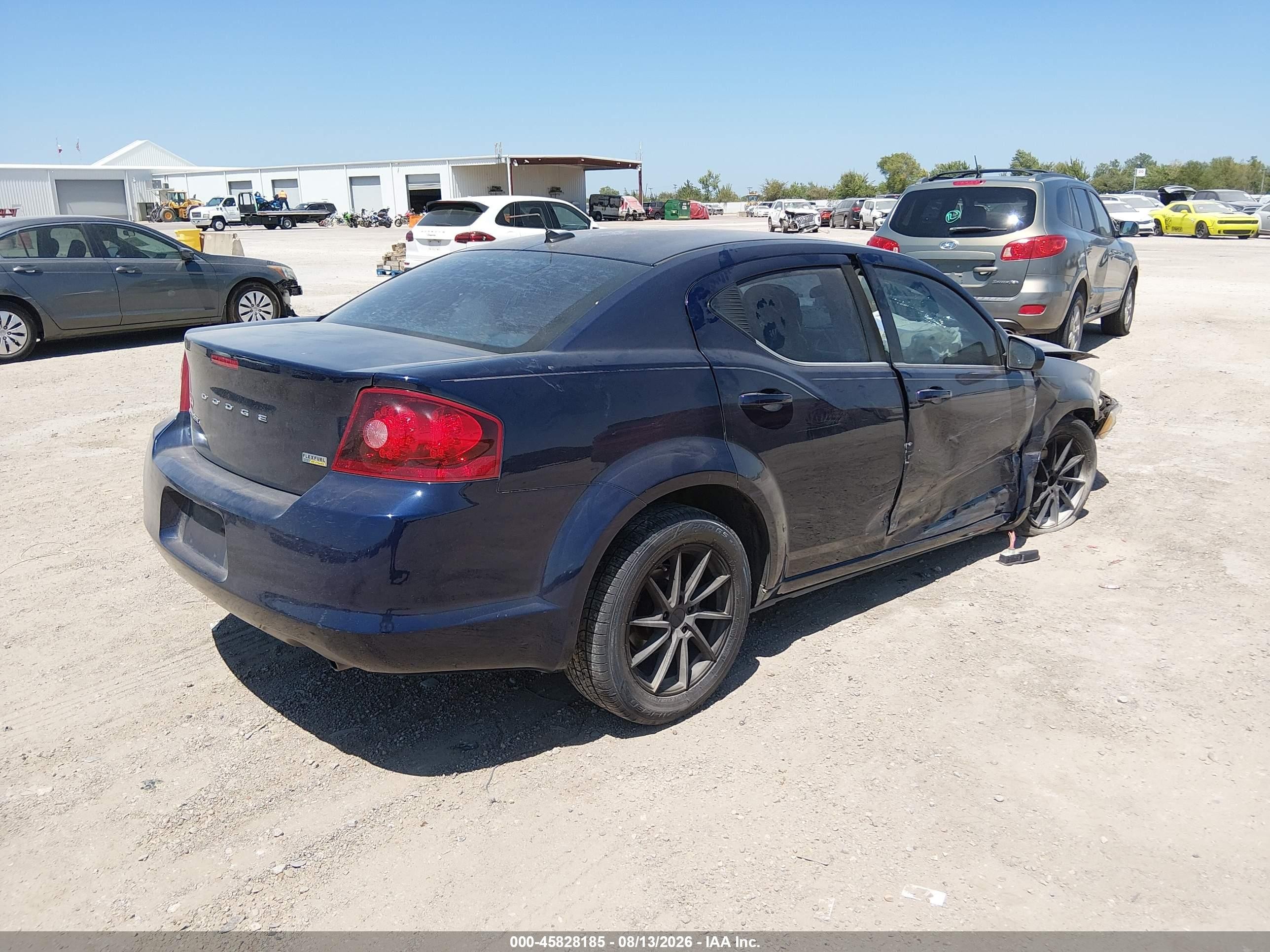 2013 Dodge Avenger Se V6 Blue vin: 1C3CDZAG8DN669020