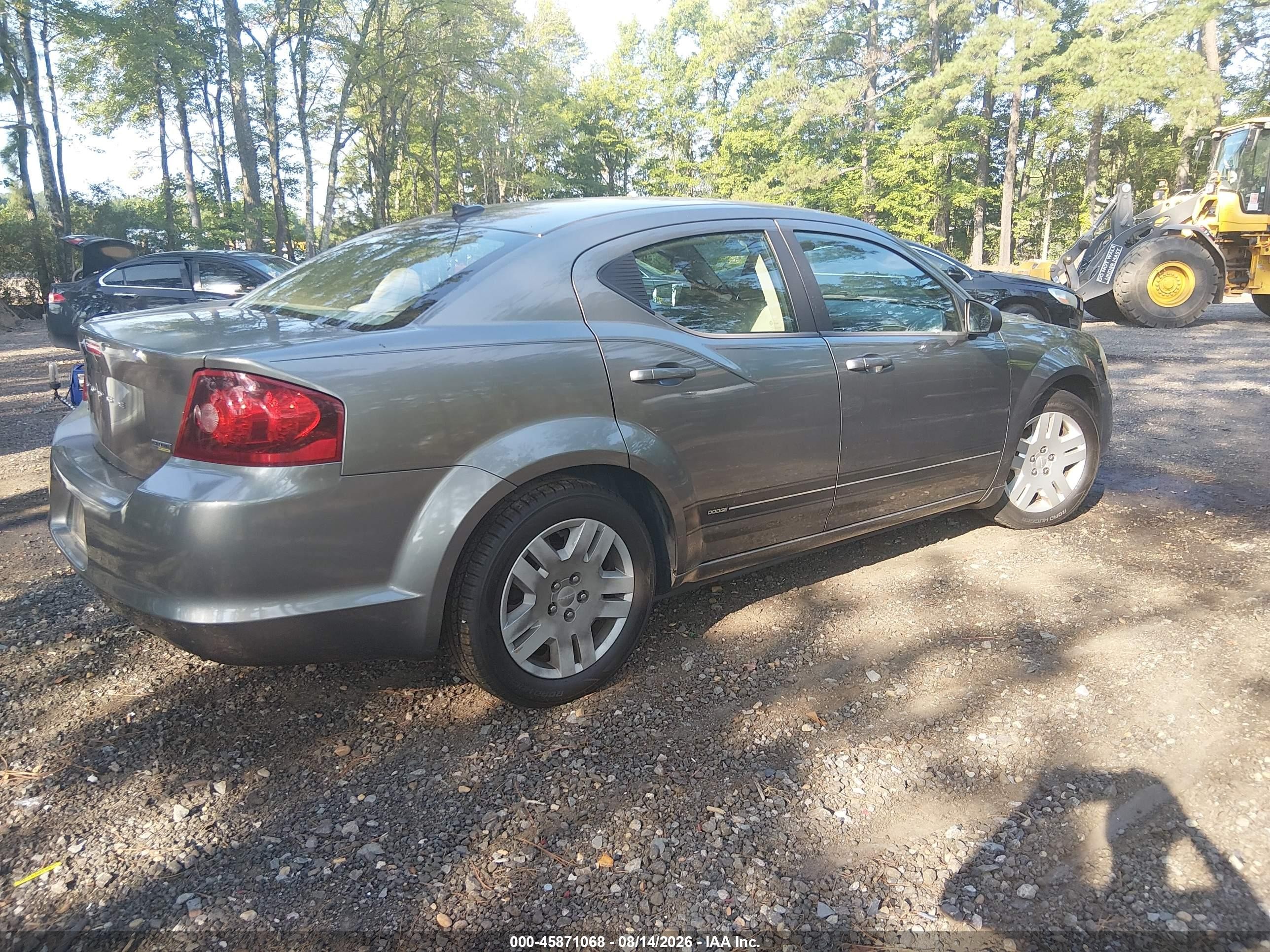 2013 Dodge Avenger Se V6 Gray vin: 1C3CDZAG8DN766671