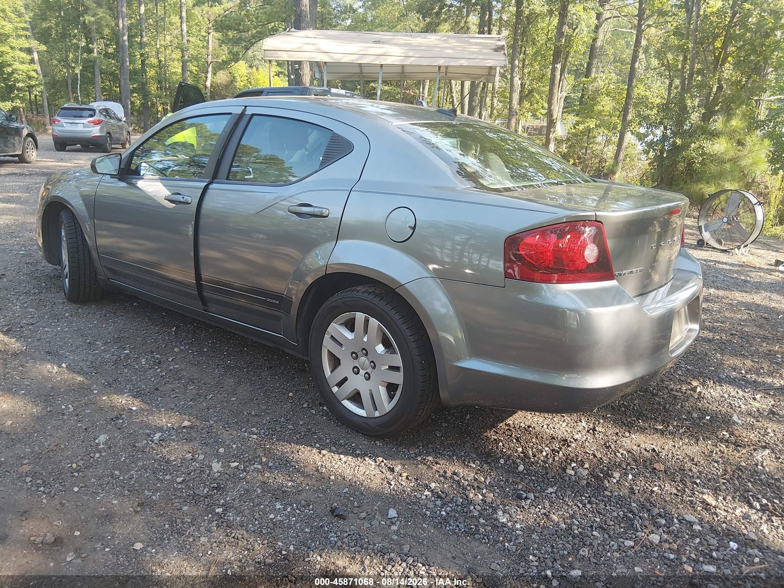 2013 Dodge Avenger Se V6 Gray vin: 1C3CDZAG8DN766671