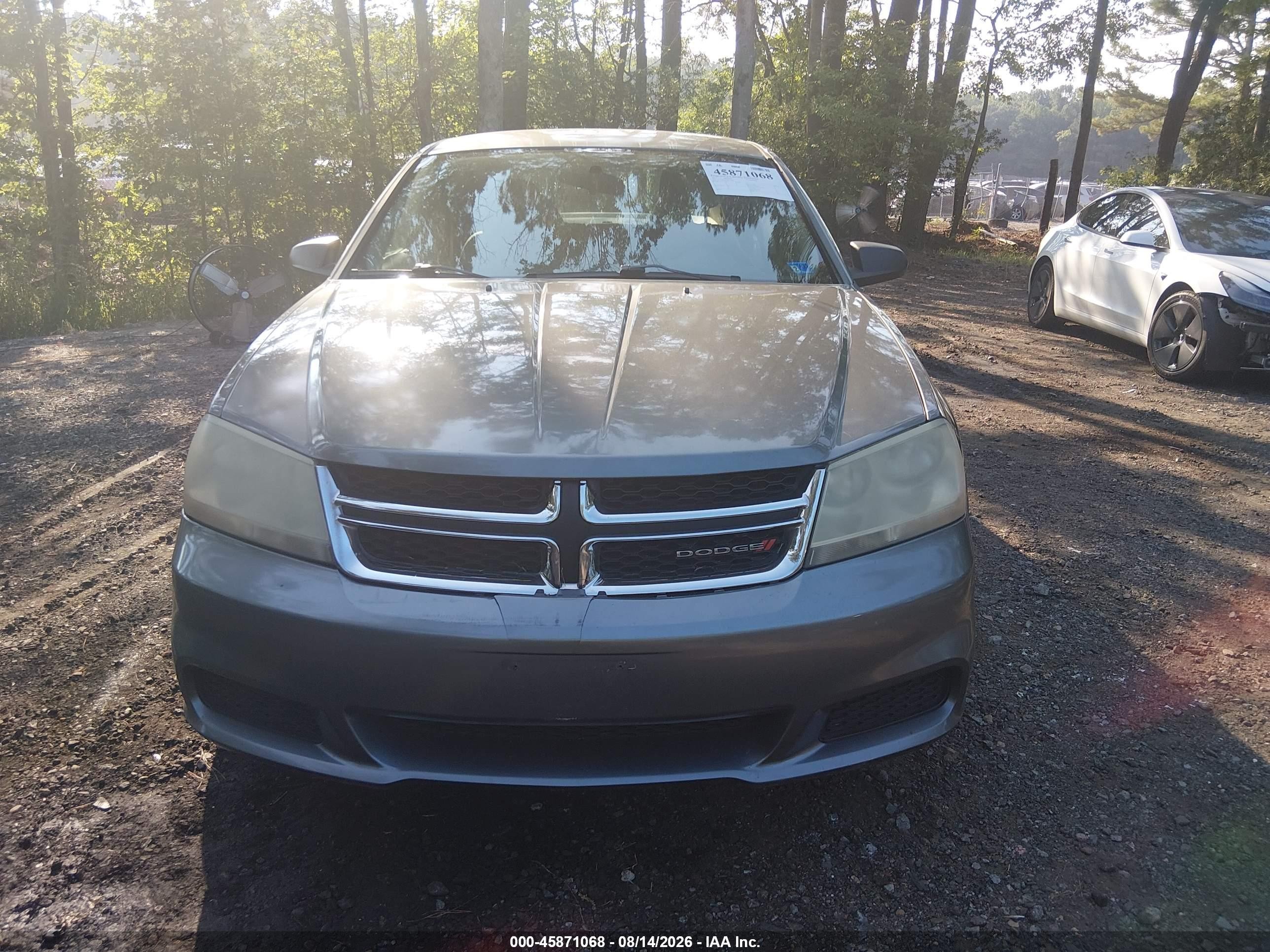 2013 Dodge Avenger Se V6 Gray vin: 1C3CDZAG8DN766671