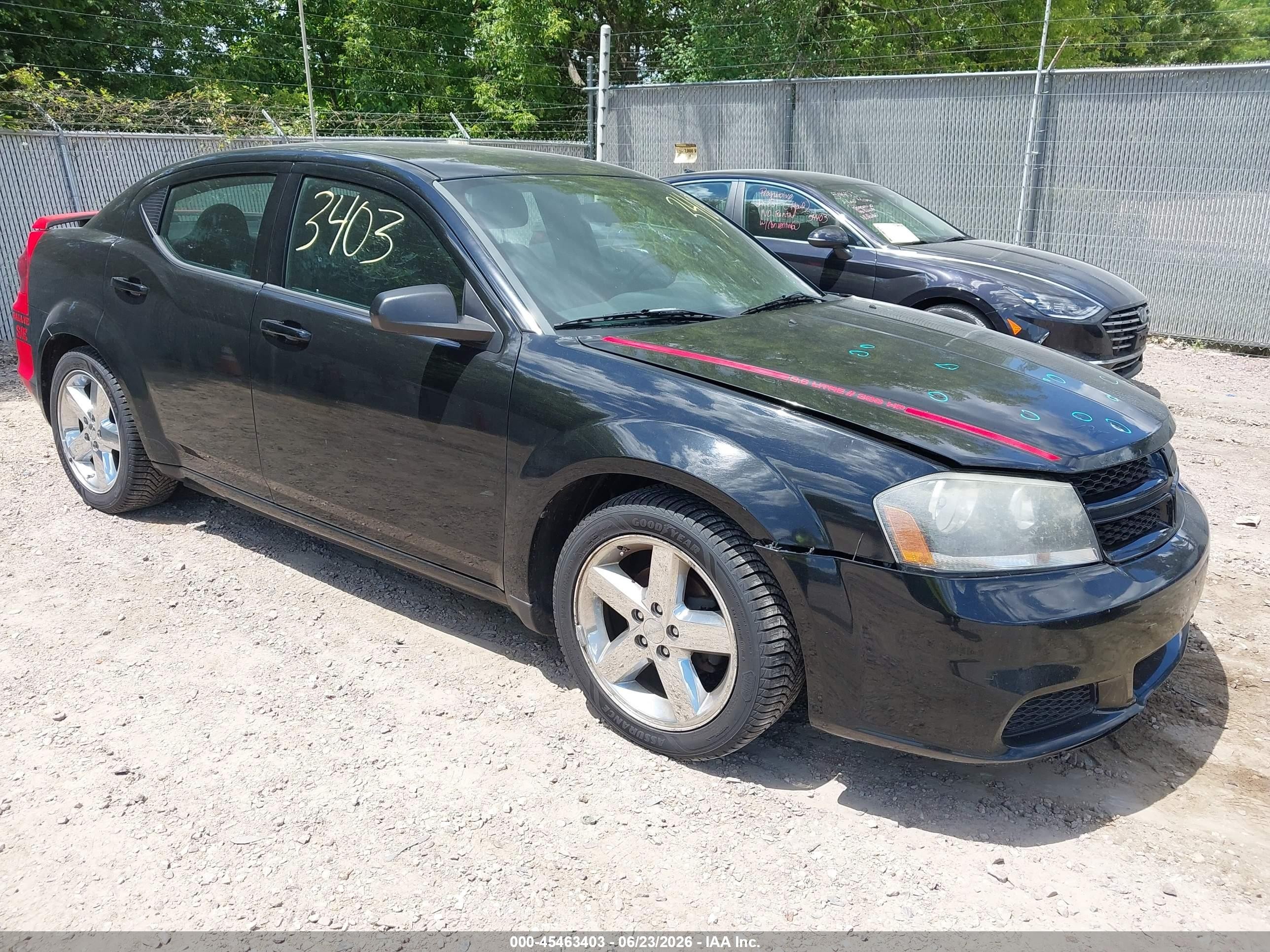 2014 Dodge Avenger Se Black vin: 1C3CDZAG8EN118314