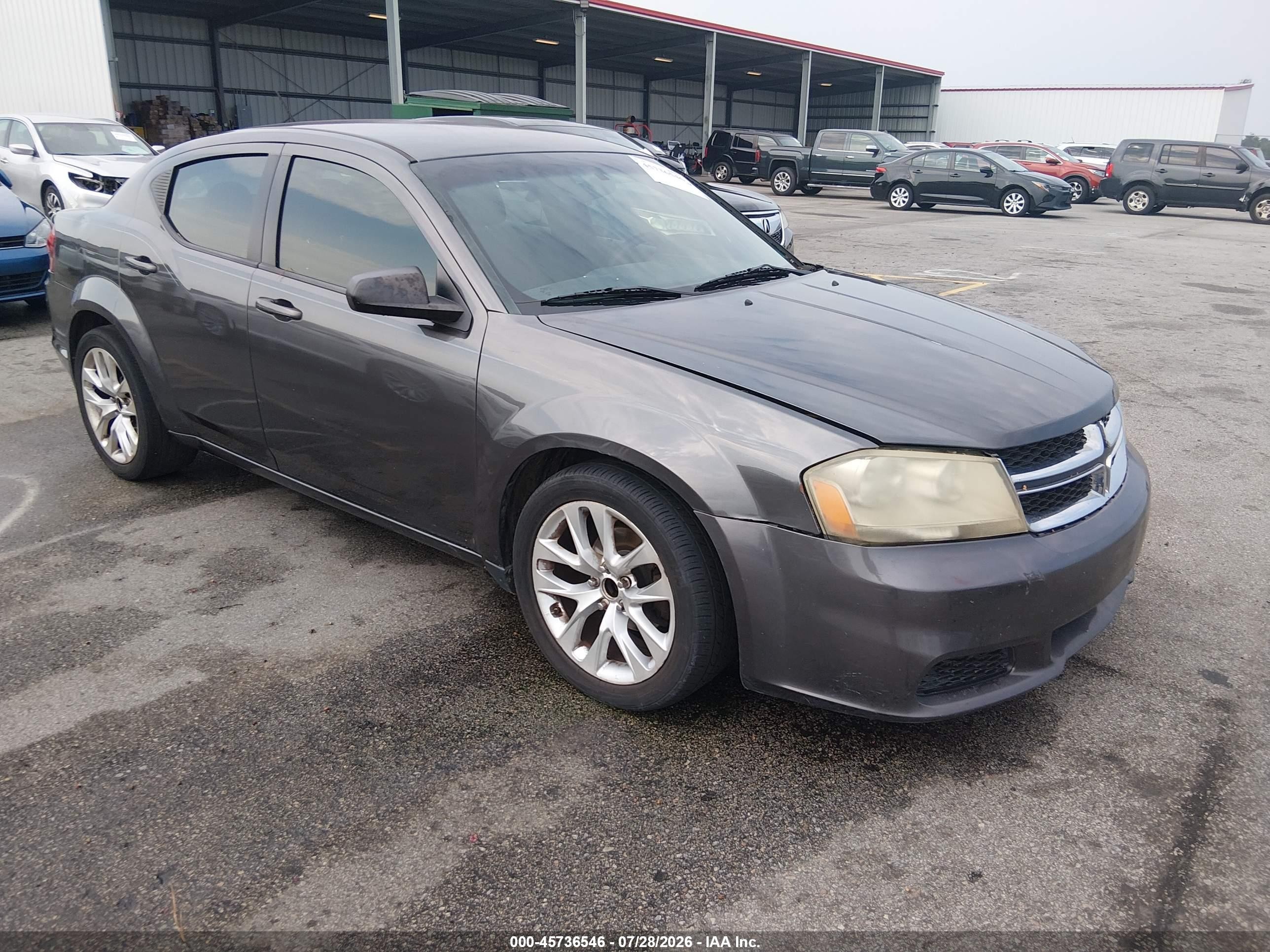 2014 Dodge Avenger Se Gray vin: 1C3CDZAG8EN234581
