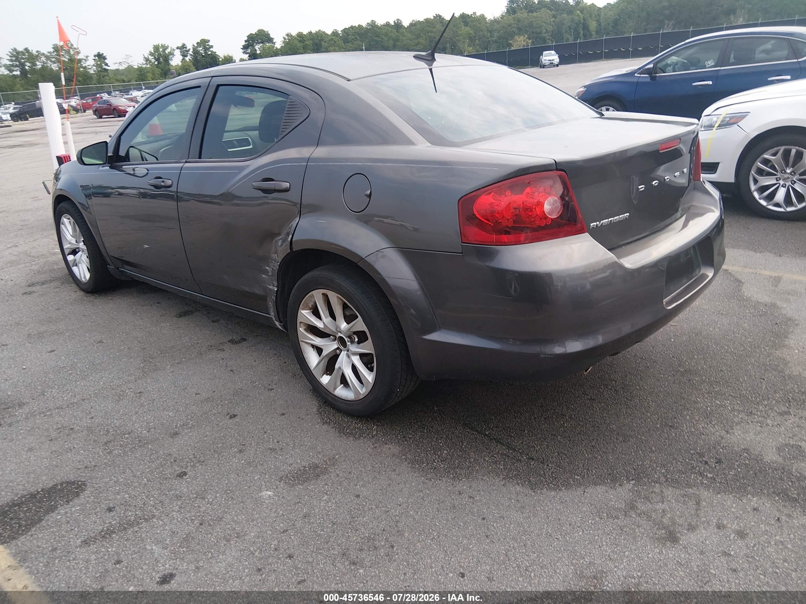 2014 Dodge Avenger Se Gray vin: 1C3CDZAG8EN234581
