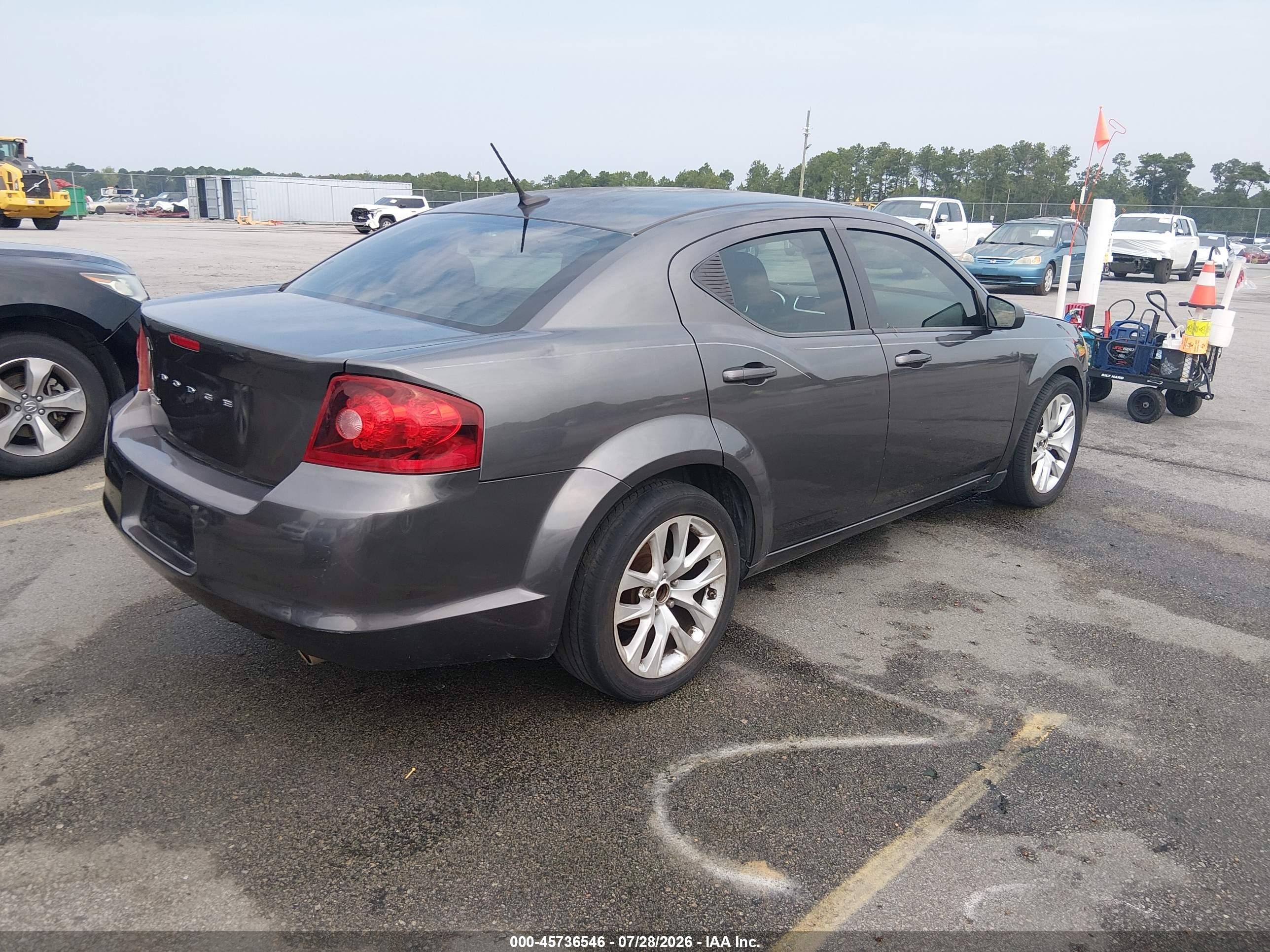 2014 Dodge Avenger Se Gray vin: 1C3CDZAG8EN234581