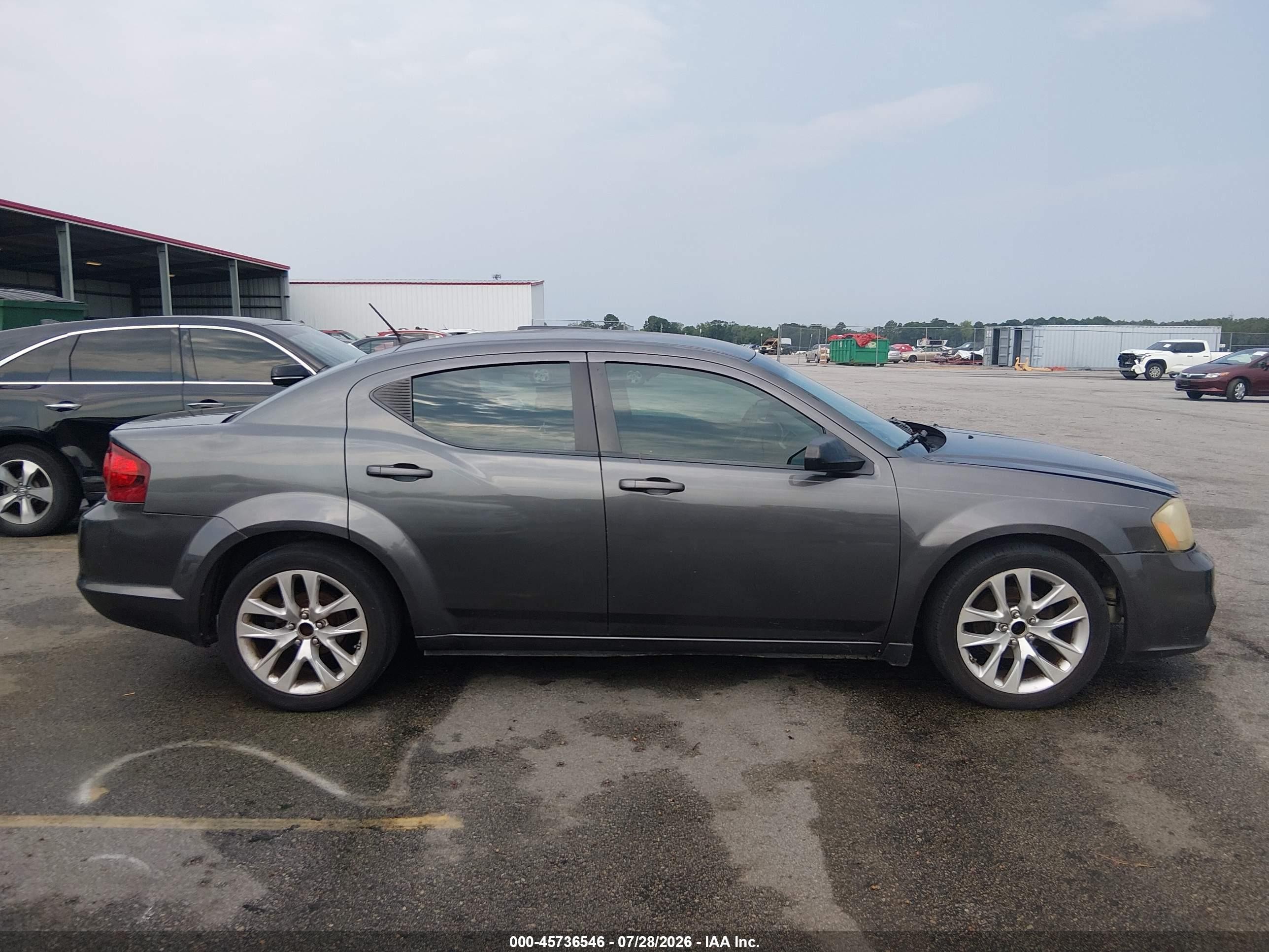 2014 Dodge Avenger Se Gray vin: 1C3CDZAG8EN234581