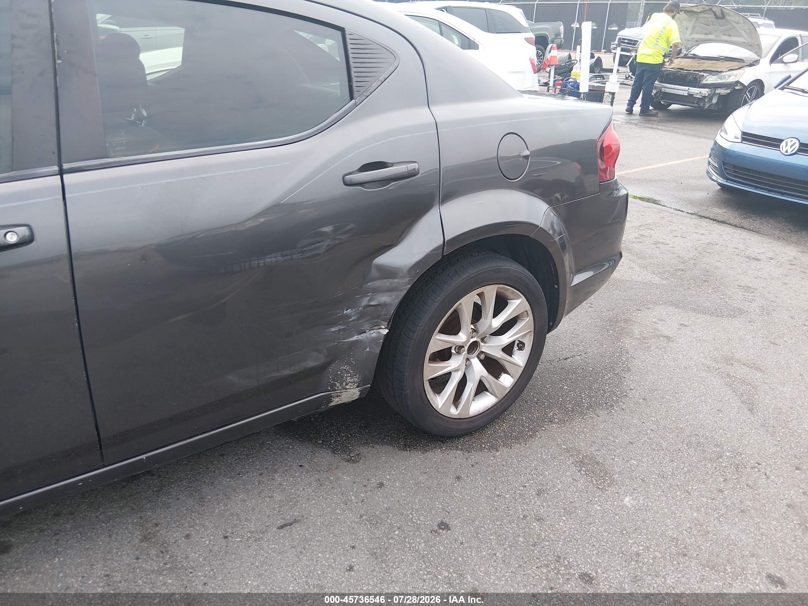 2014 Dodge Avenger Se Gray vin: 1C3CDZAG8EN234581