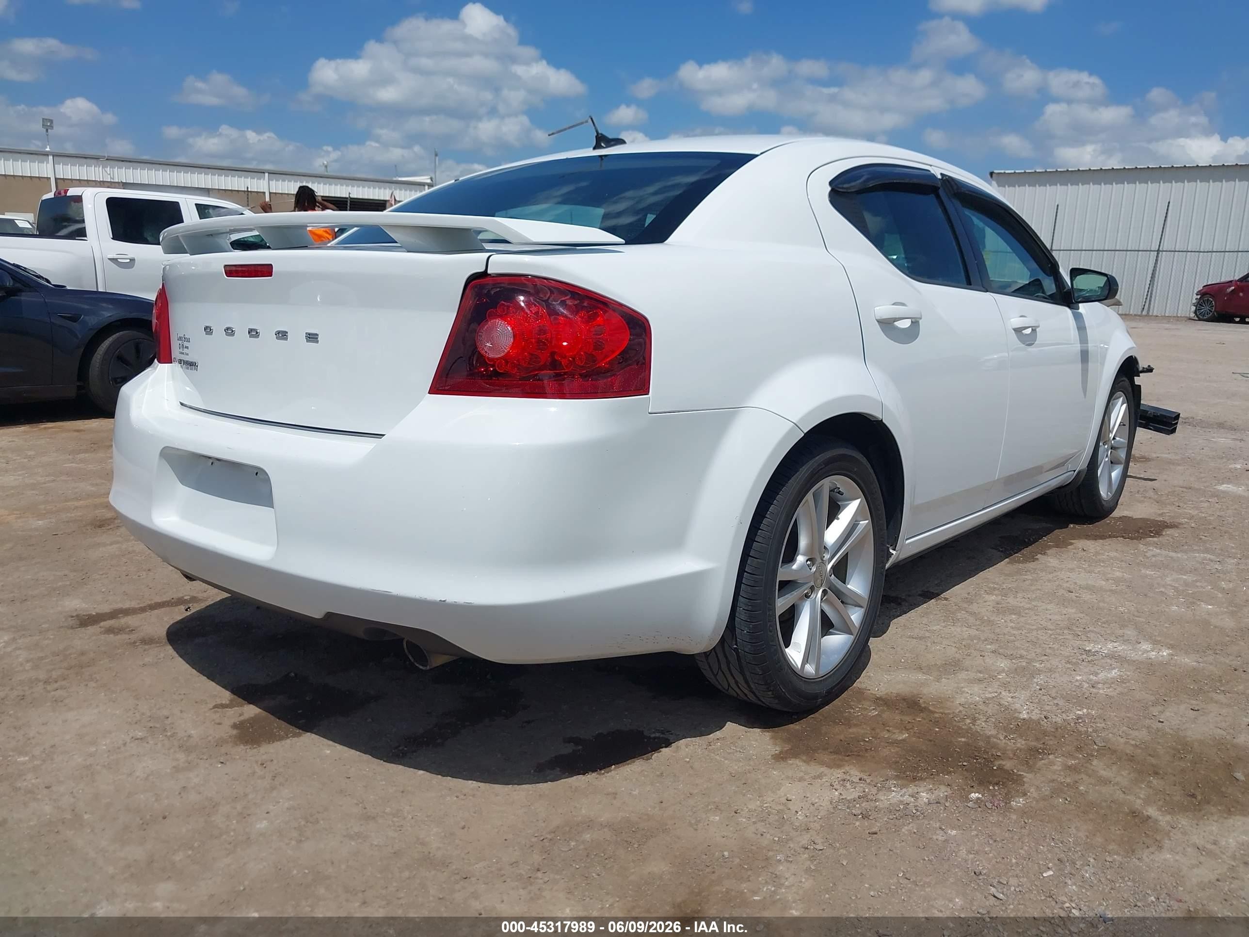 2012 Dodge Avenger Se White vin: 1C3CDZAG9CN270938