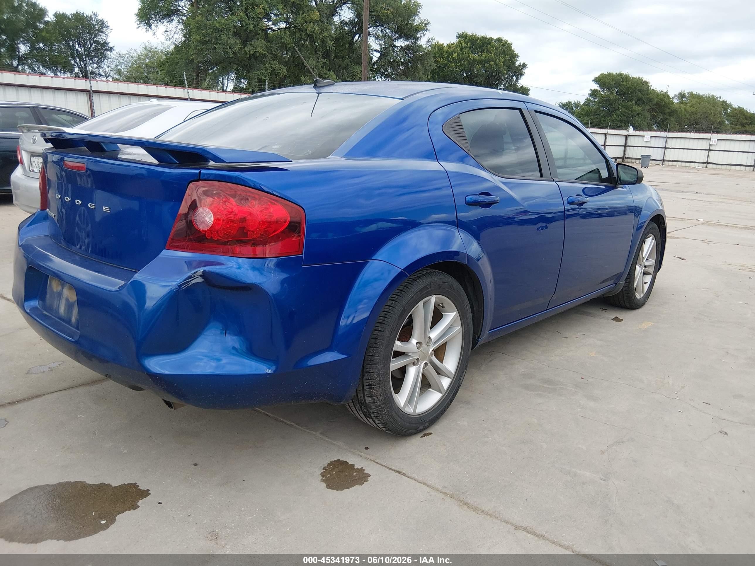 2012 Dodge Avenger Se Blue vin: 1C3CDZAG9CN314534