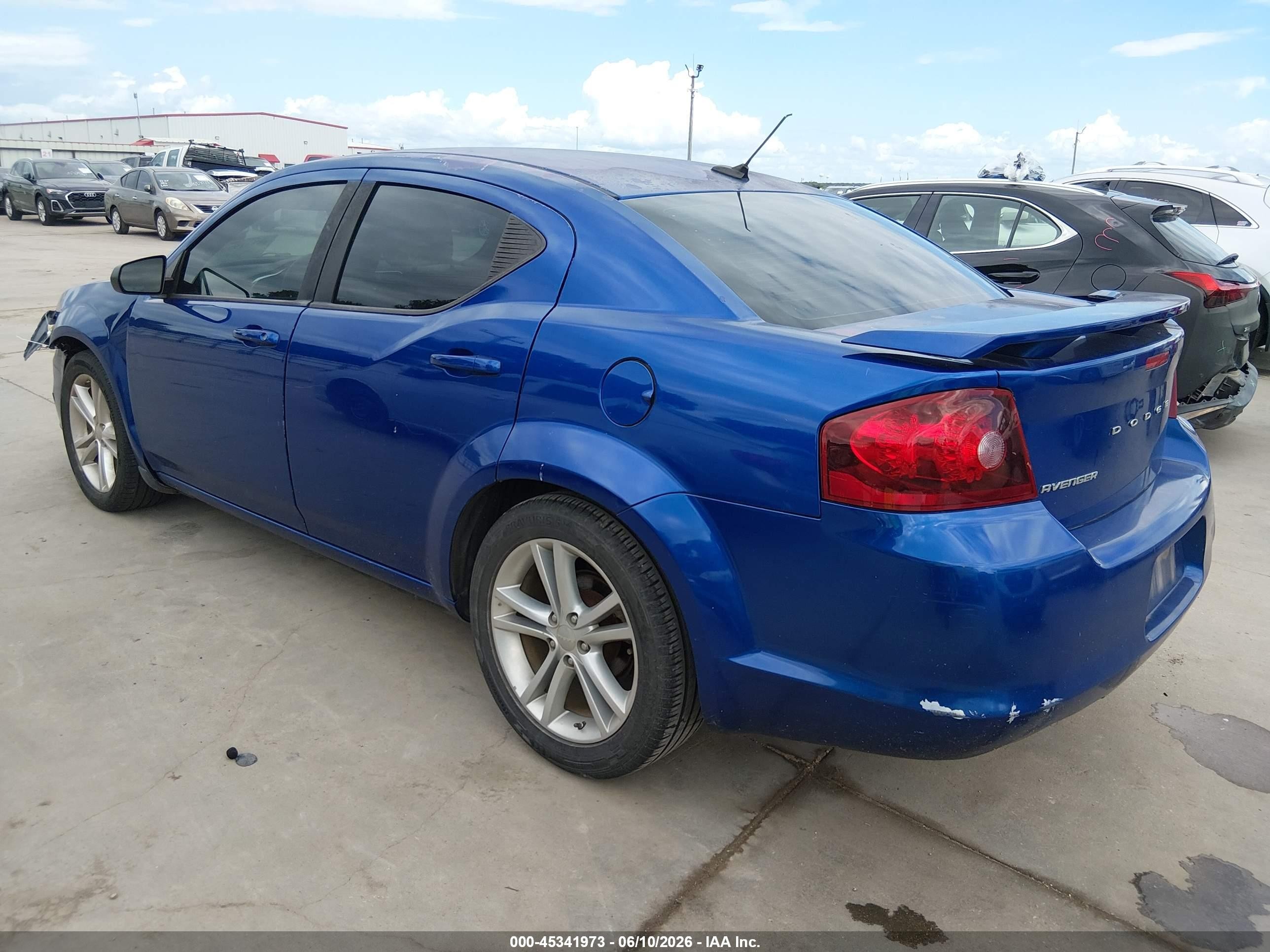 2012 Dodge Avenger Se Blue vin: 1C3CDZAG9CN314534