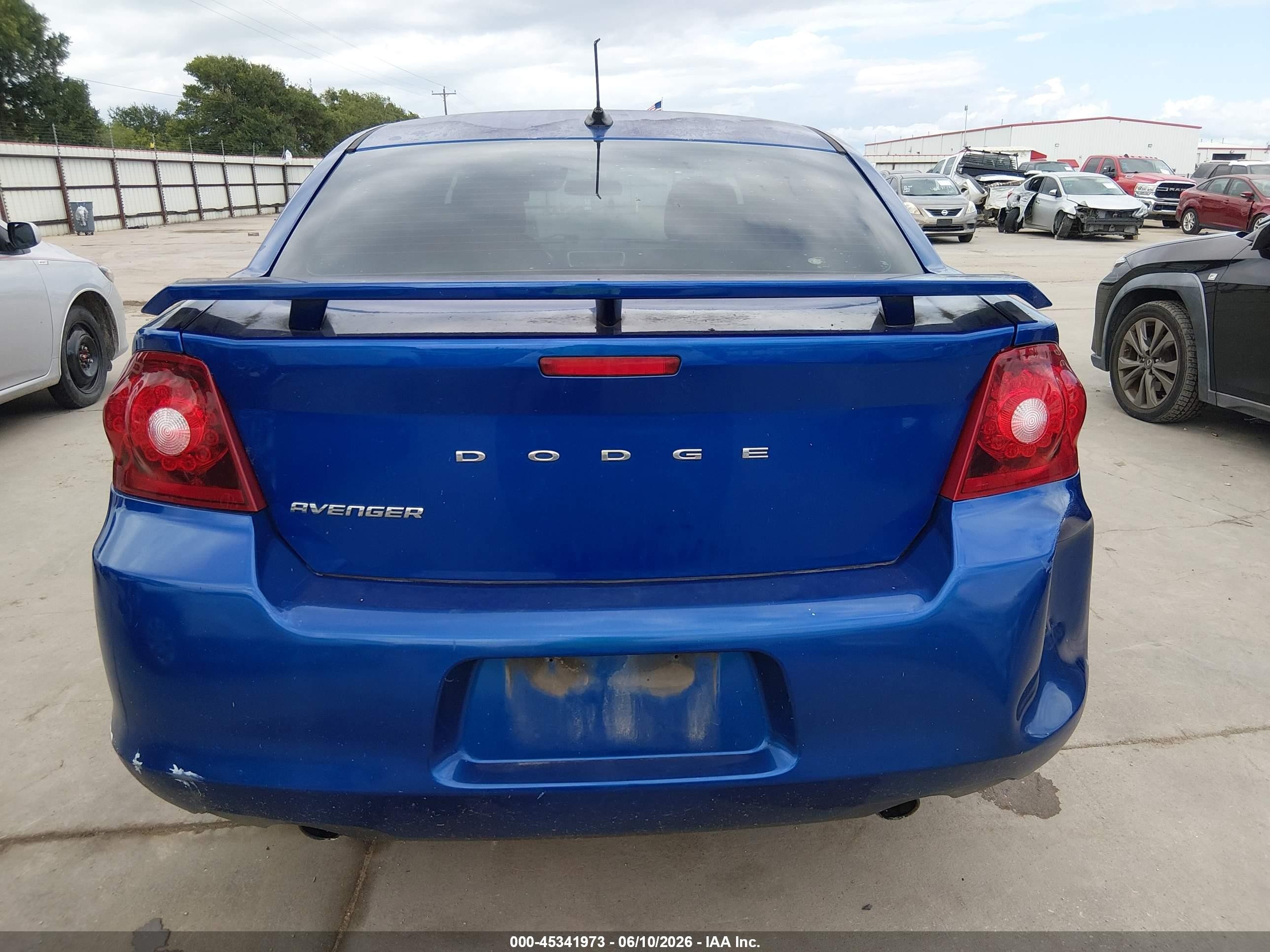 2012 Dodge Avenger Se Blue vin: 1C3CDZAG9CN314534
