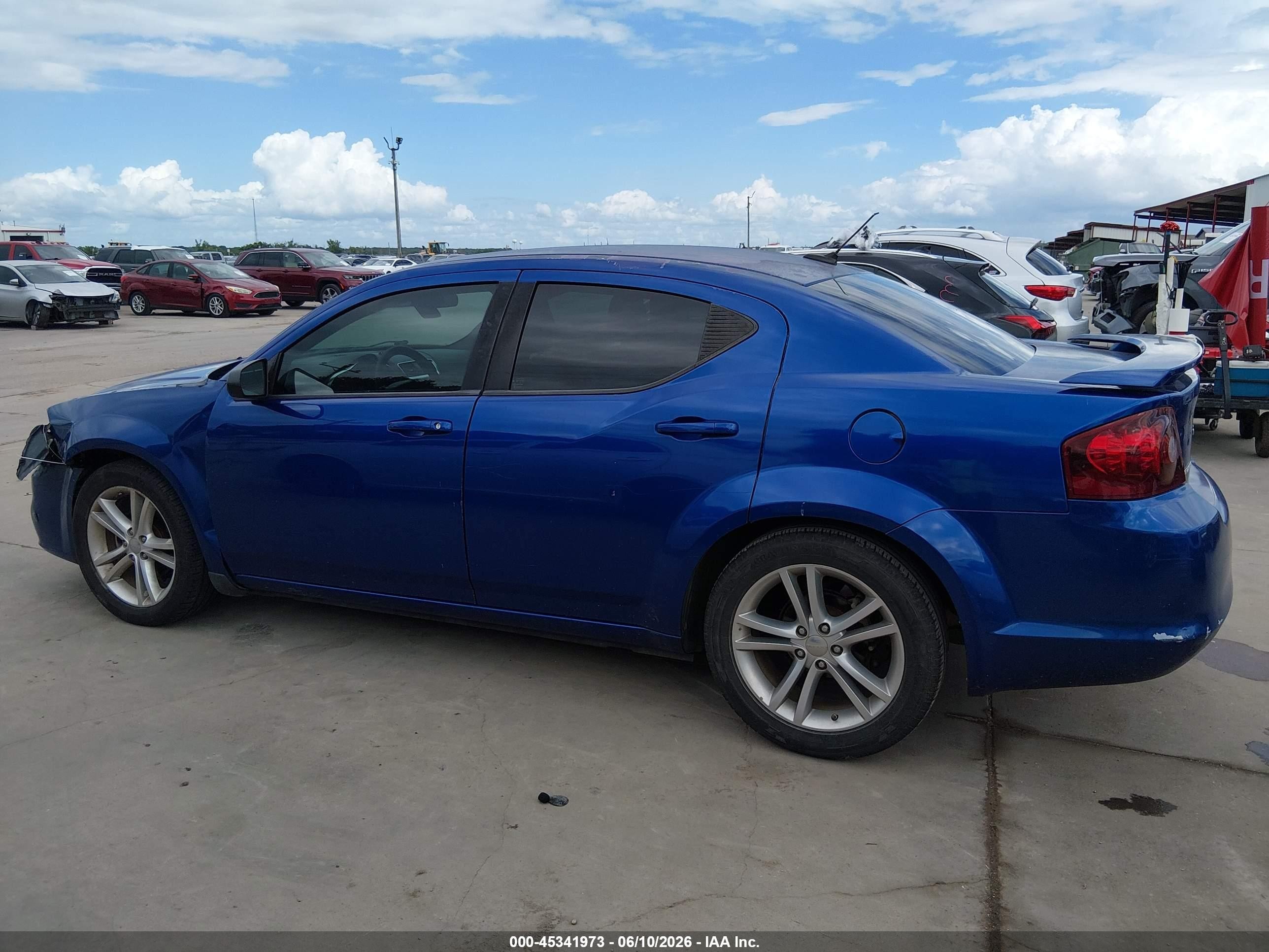 2012 Dodge Avenger Se Blue vin: 1C3CDZAG9CN314534