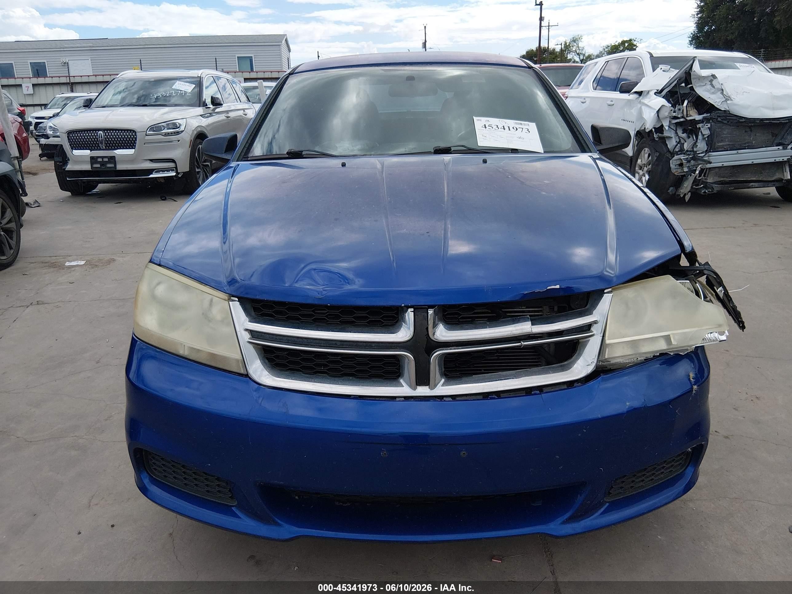 2012 Dodge Avenger Se Blue vin: 1C3CDZAG9CN314534