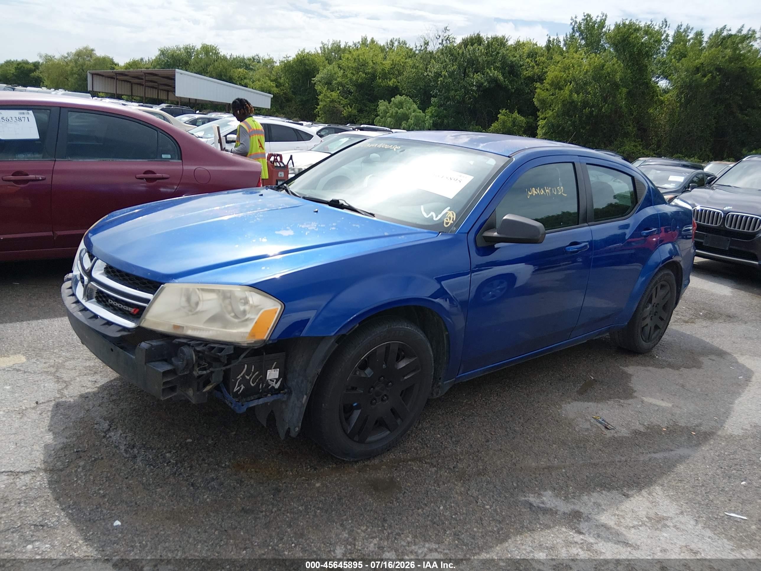 2014 Dodge Avenger Se Синий vin: 1C3CDZAG9EN218339