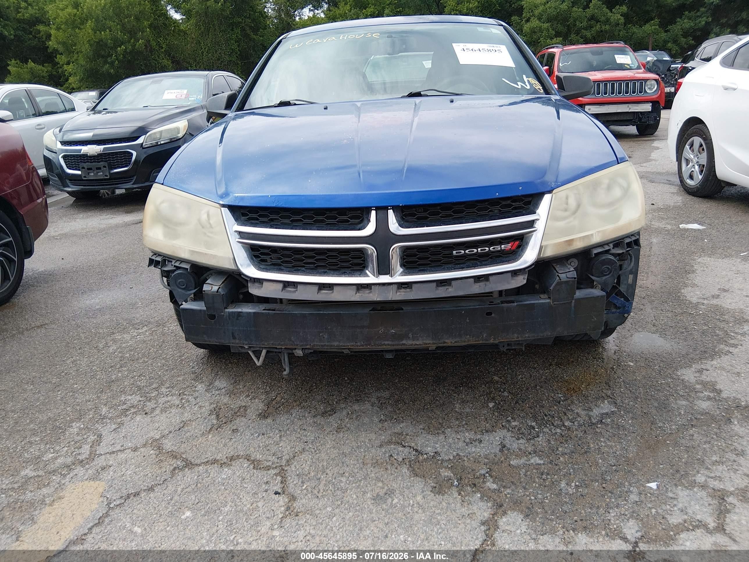 2014 Dodge Avenger Se Синий vin: 1C3CDZAG9EN218339