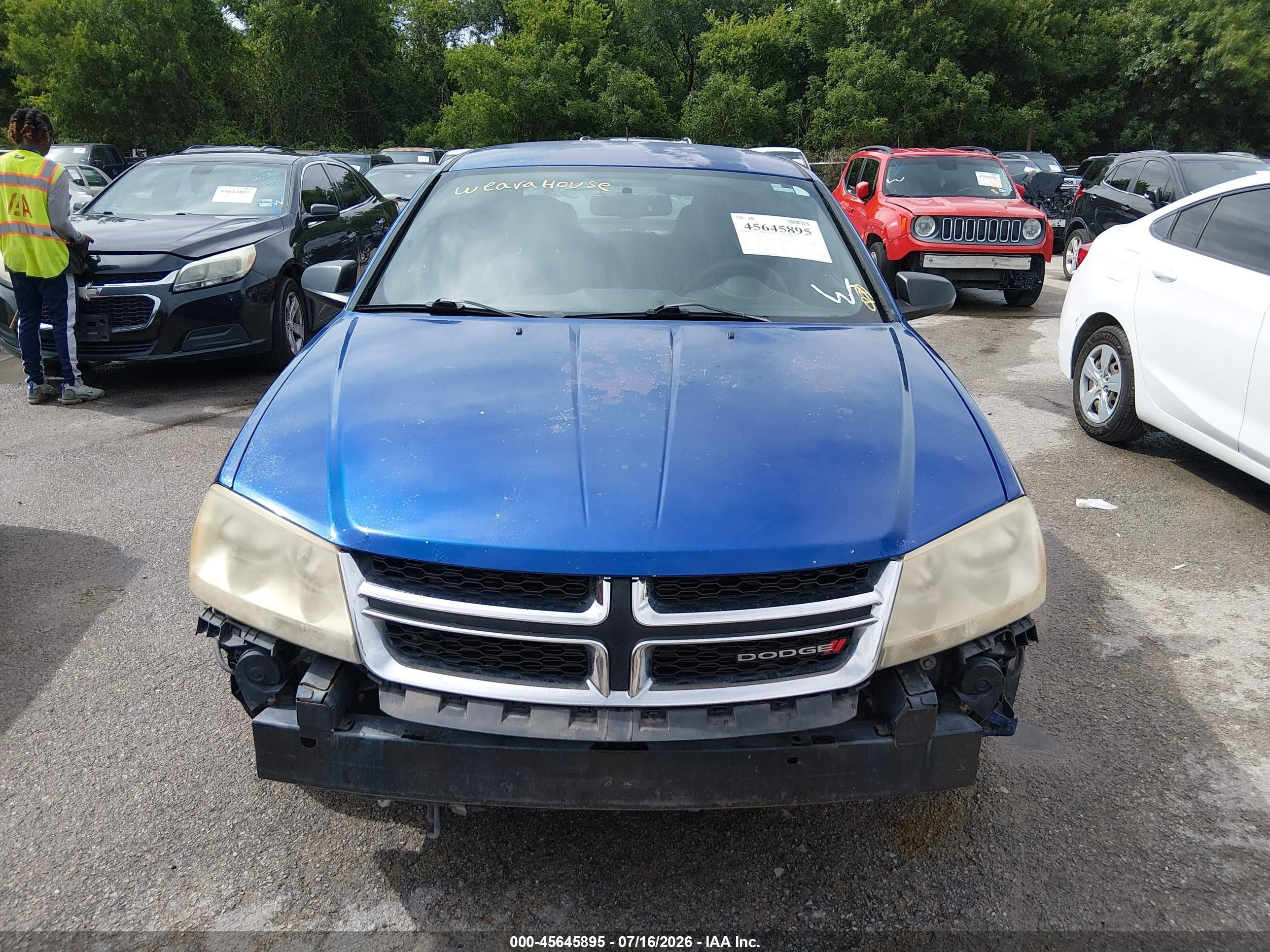 2014 Dodge Avenger Se Синий vin: 1C3CDZAG9EN218339