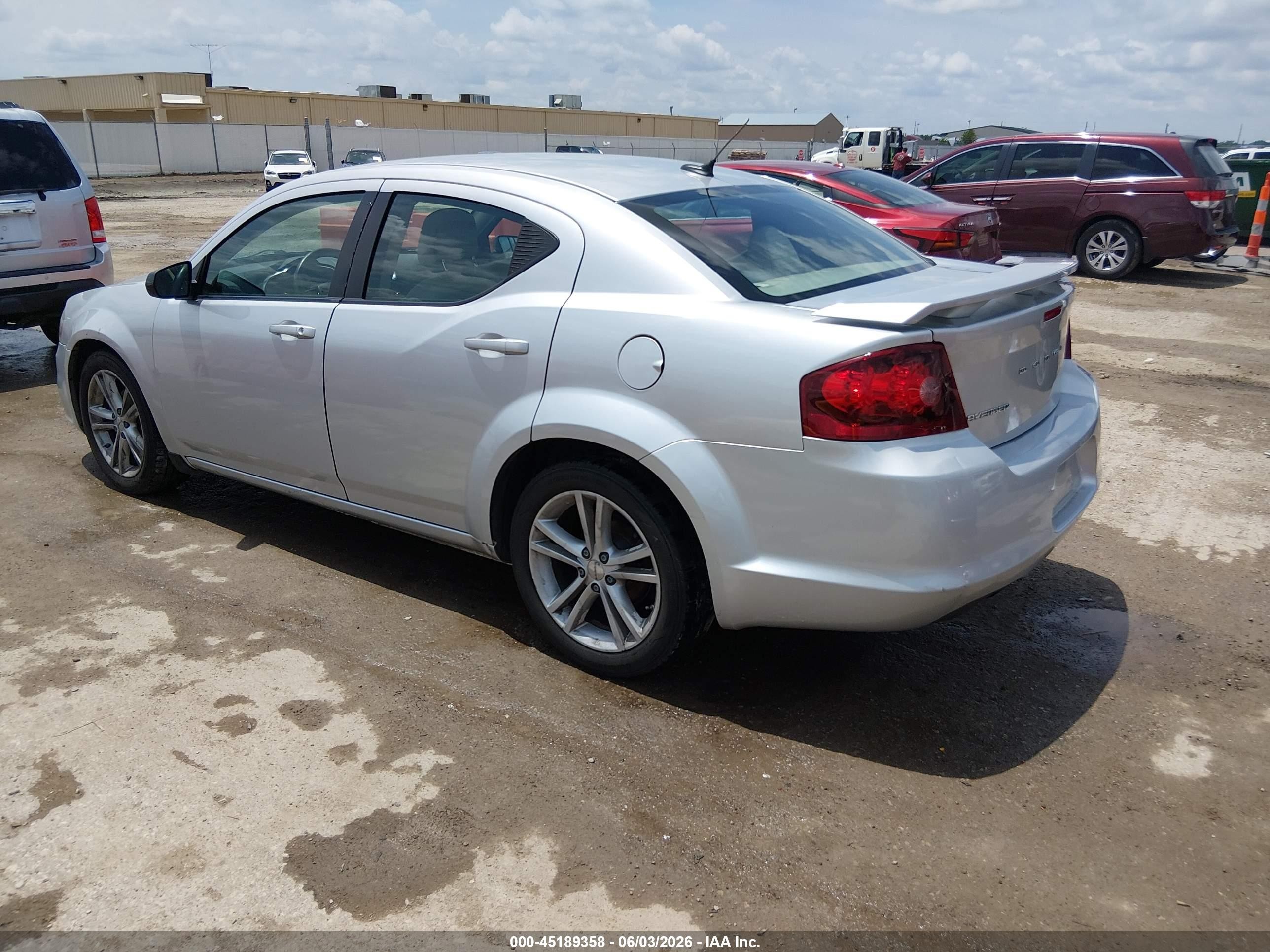 2012 Dodge Avenger Se Silver vin: 1C3CDZAGXCN315577