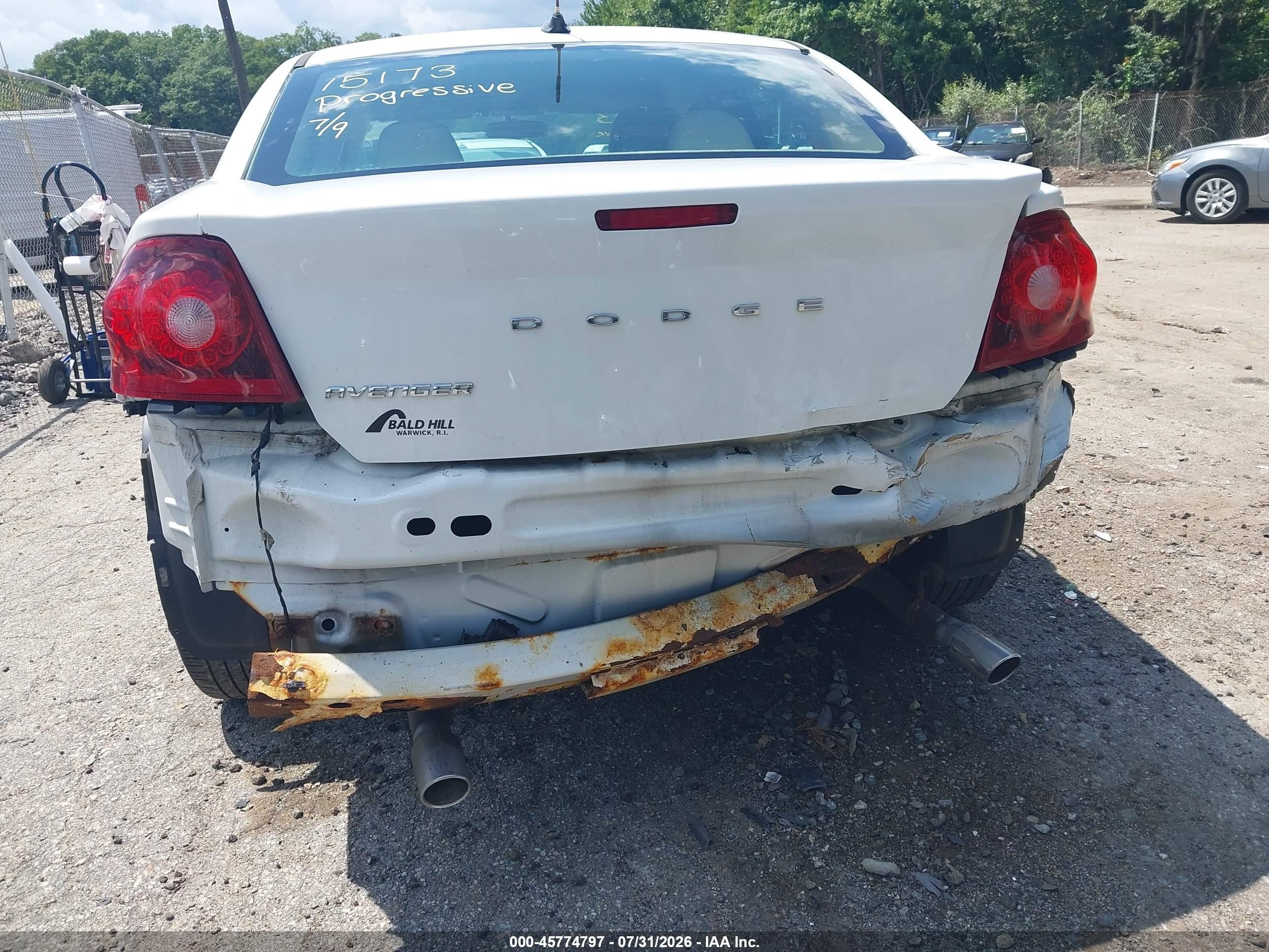 2013 Dodge Avenger Se V6 White vin: 1C3CDZAGXDN772620