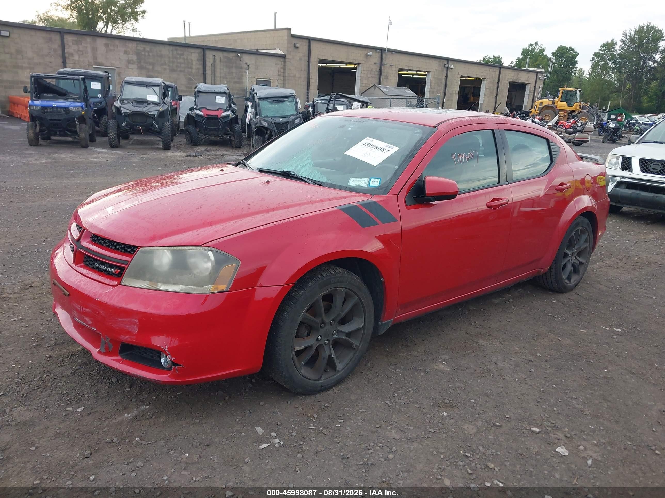 2013 Dodge Avenger R/t Красный vin: 1C3CDZBG0DN502925