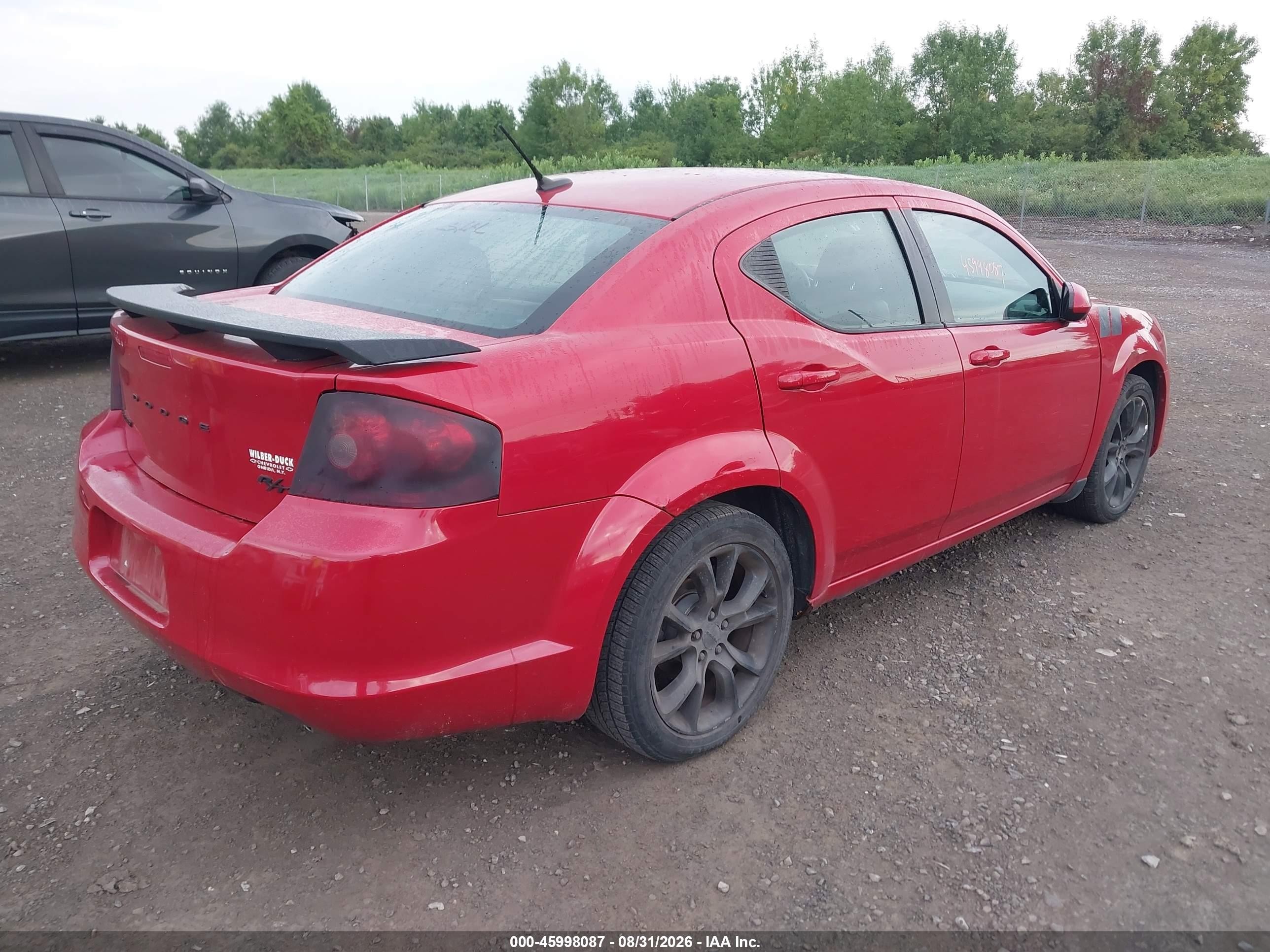 2013 Dodge Avenger R/t Красный vin: 1C3CDZBG0DN502925