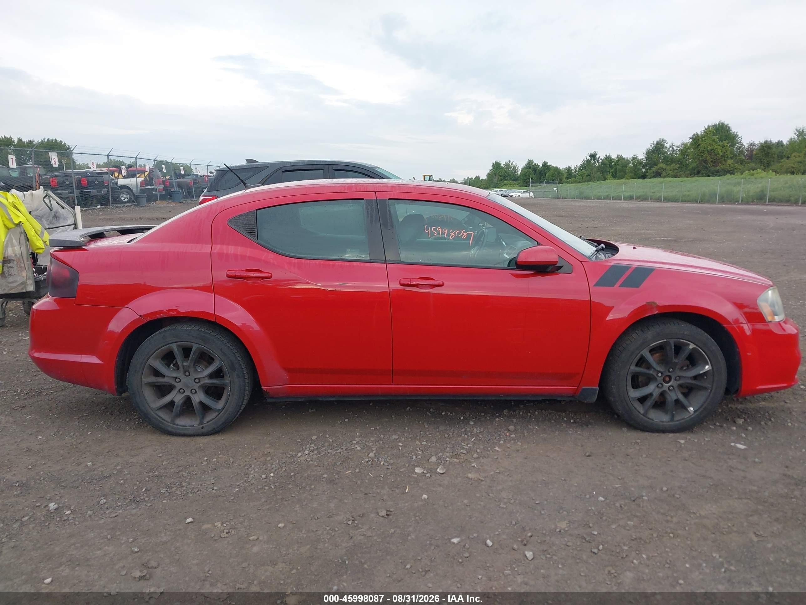 2013 Dodge Avenger R/t Красный vin: 1C3CDZBG0DN502925