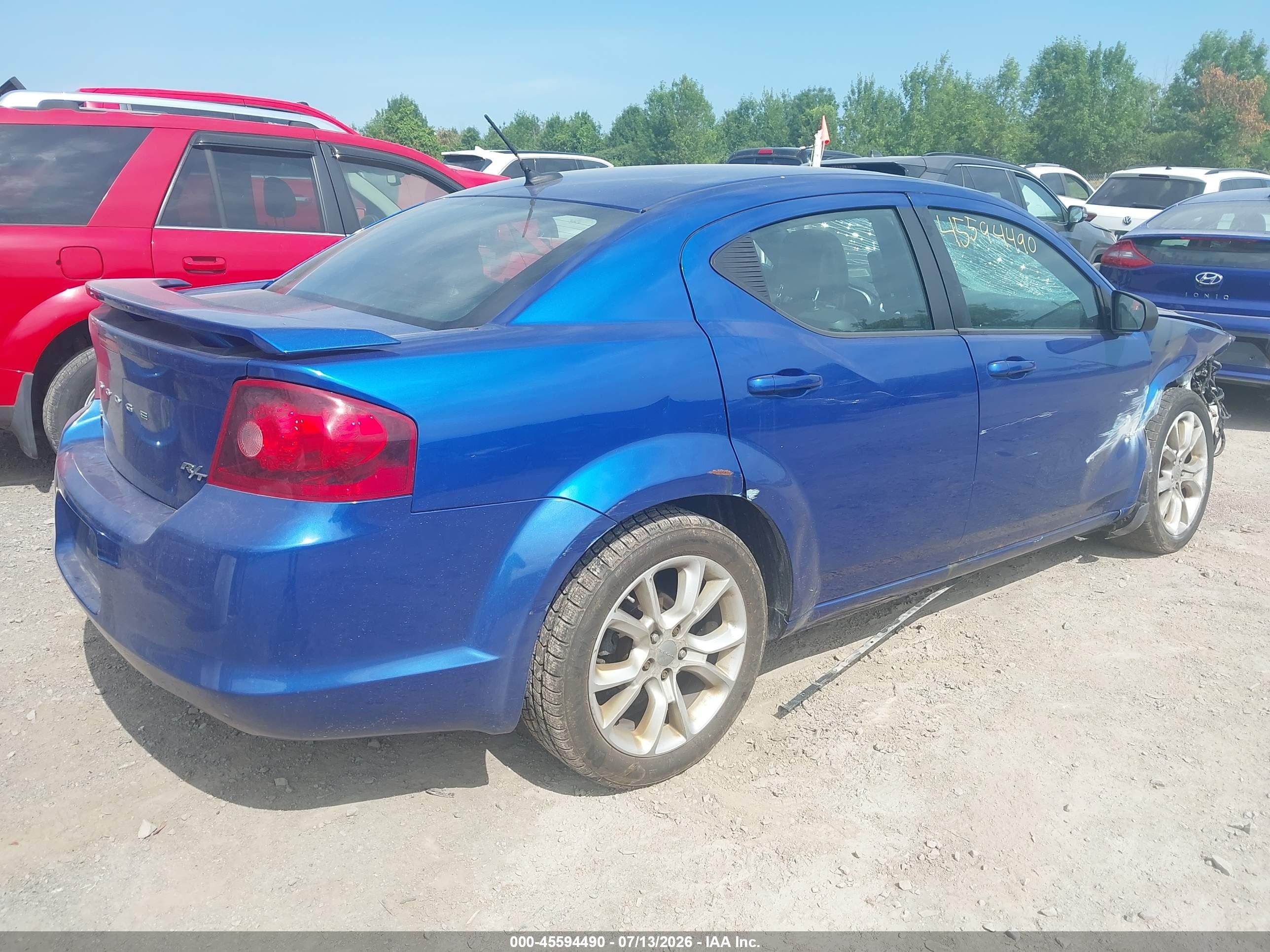2014 Dodge Avenger R/t Синий vin: 1C3CDZBG6EN182723