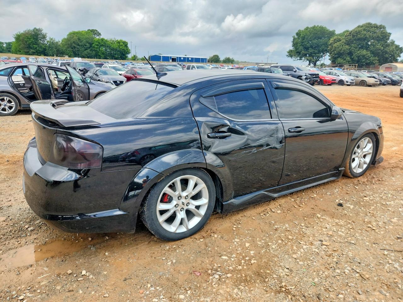 2012 Dodge Avenger R Black vin: 1C3CDZBG9CN143041