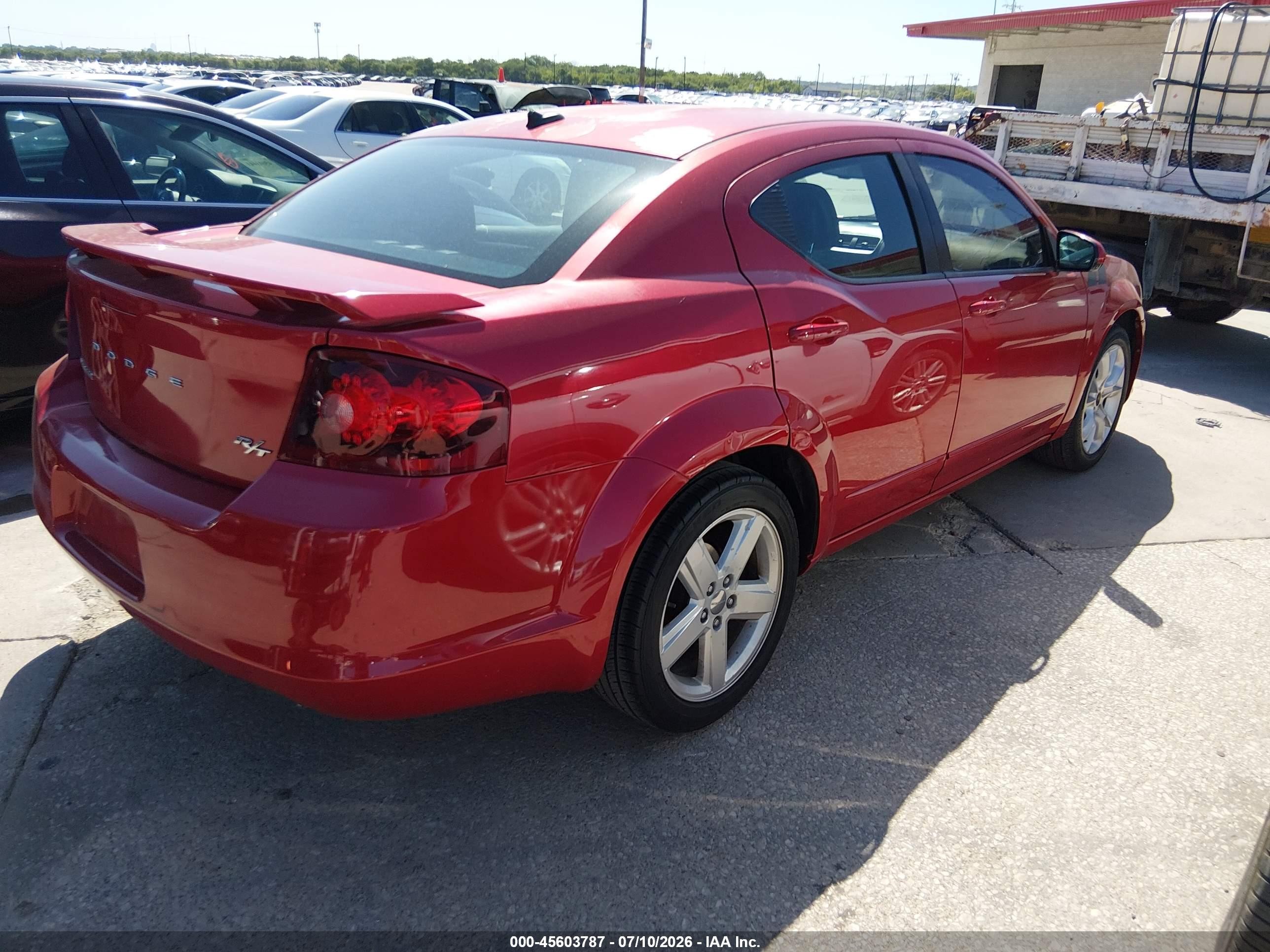 2013 Dodge Avenger R/t Red vin: 1C3CDZBG9DN562606