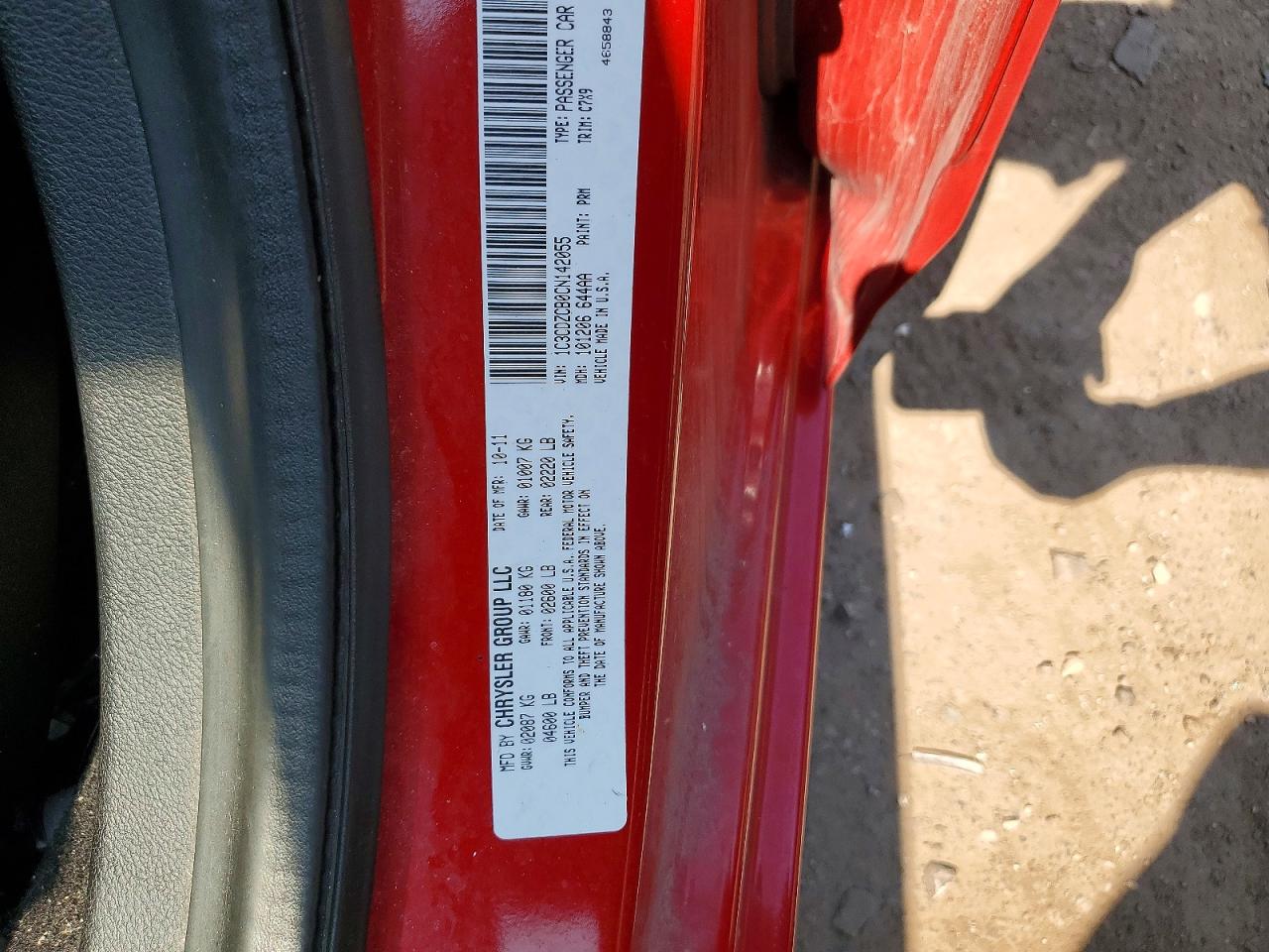 2012 Dodge Avenger Sxt Red vin: 1C3CDZCB0CN142055