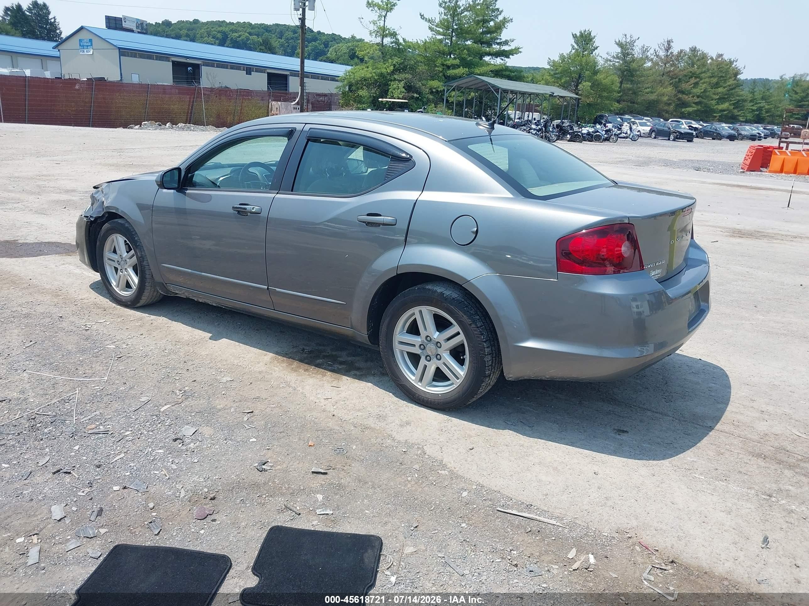 2012 Dodge Avenger Sxt Серый vin: 1C3CDZCB0CN182247