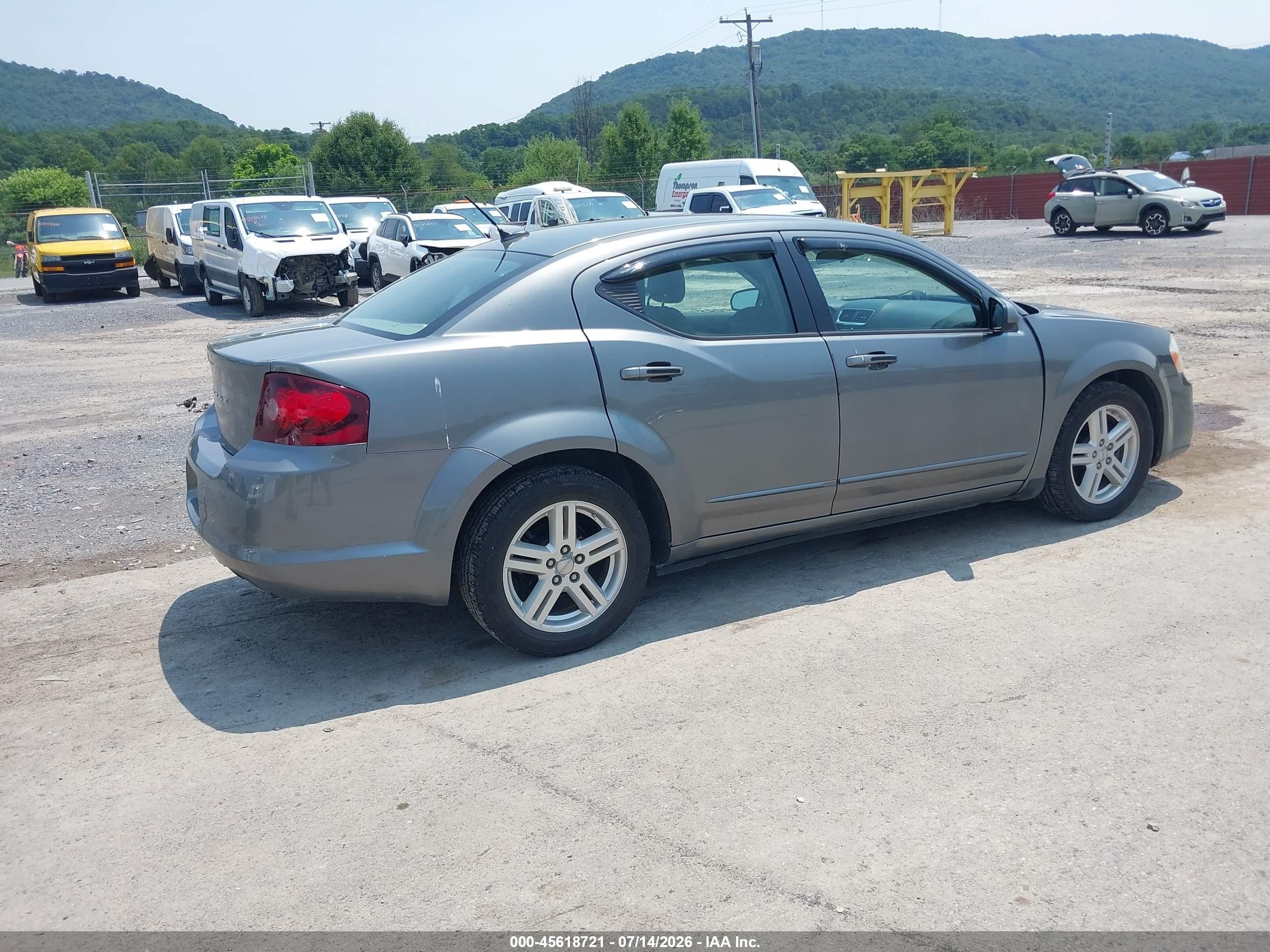 2012 Dodge Avenger Sxt Серый vin: 1C3CDZCB0CN182247