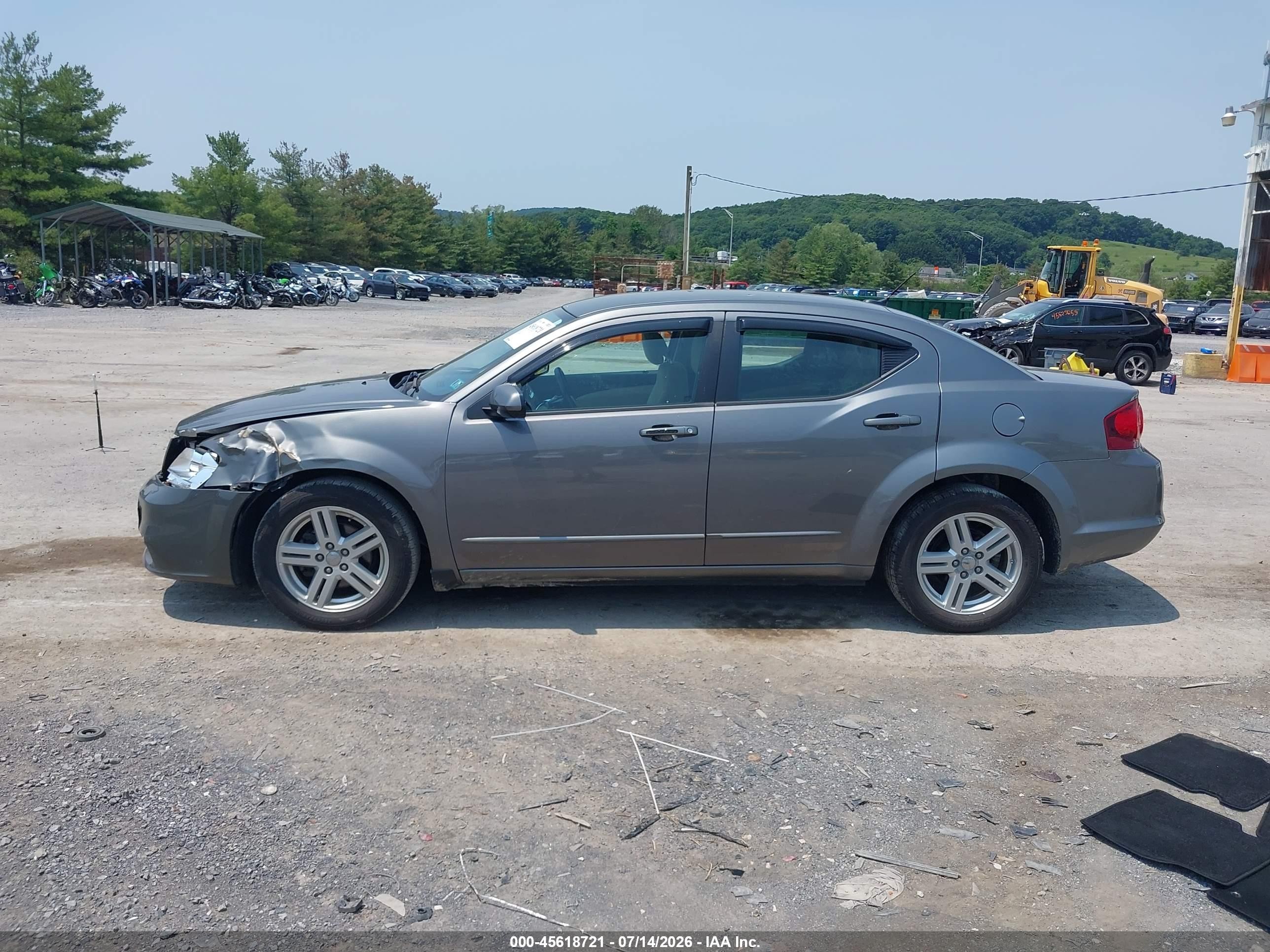 2012 Dodge Avenger Sxt Серый vin: 1C3CDZCB0CN182247