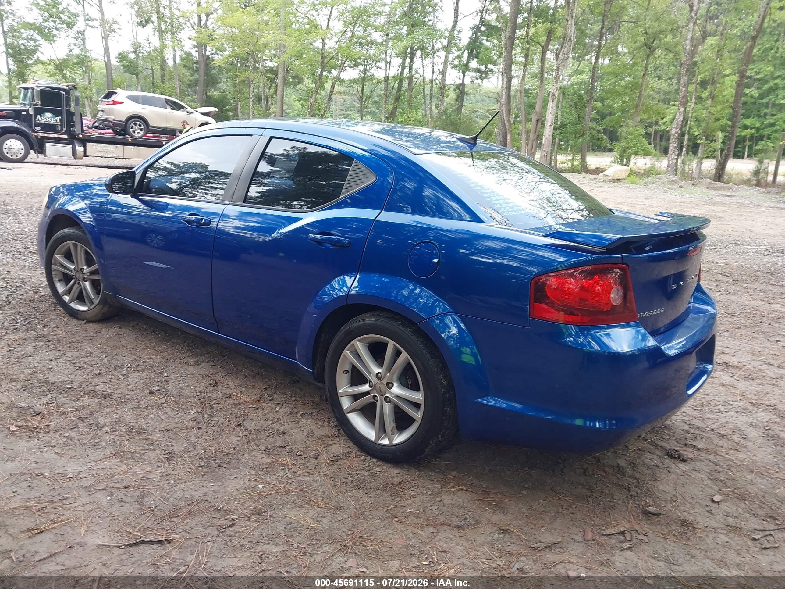 2012 Dodge Avenger Sxt Синий vin: 1C3CDZCB0CN200651