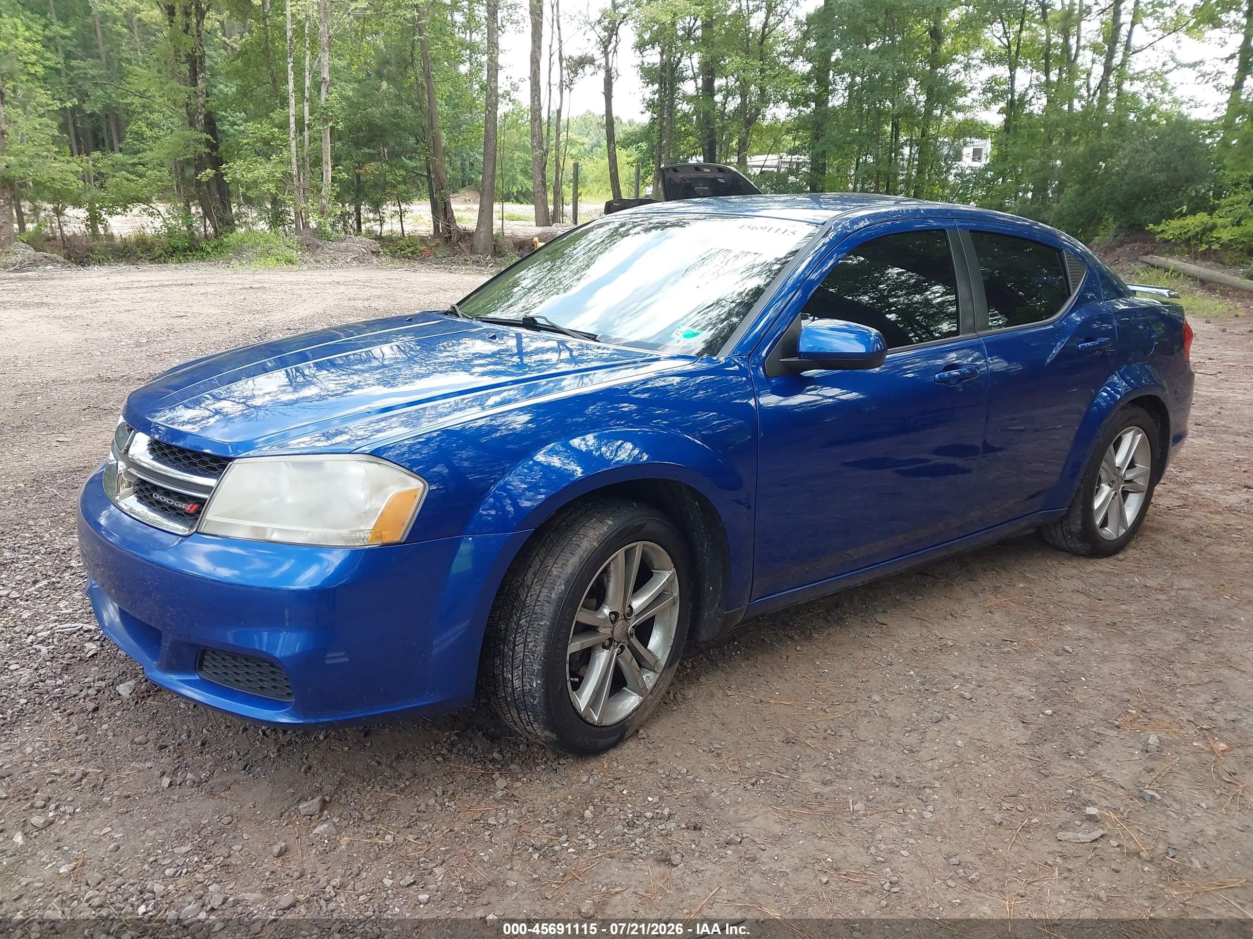 2012 Dodge Avenger Sxt Синий vin: 1C3CDZCB0CN200651