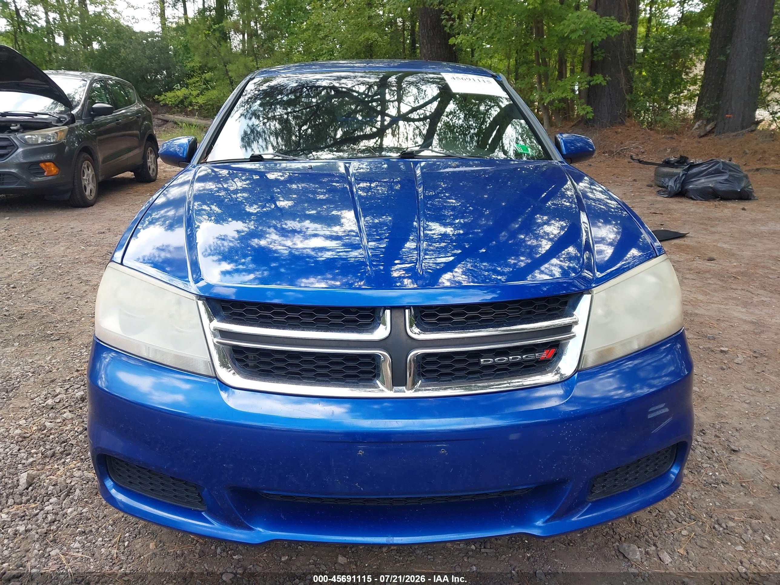 2012 Dodge Avenger Sxt Синий vin: 1C3CDZCB0CN200651