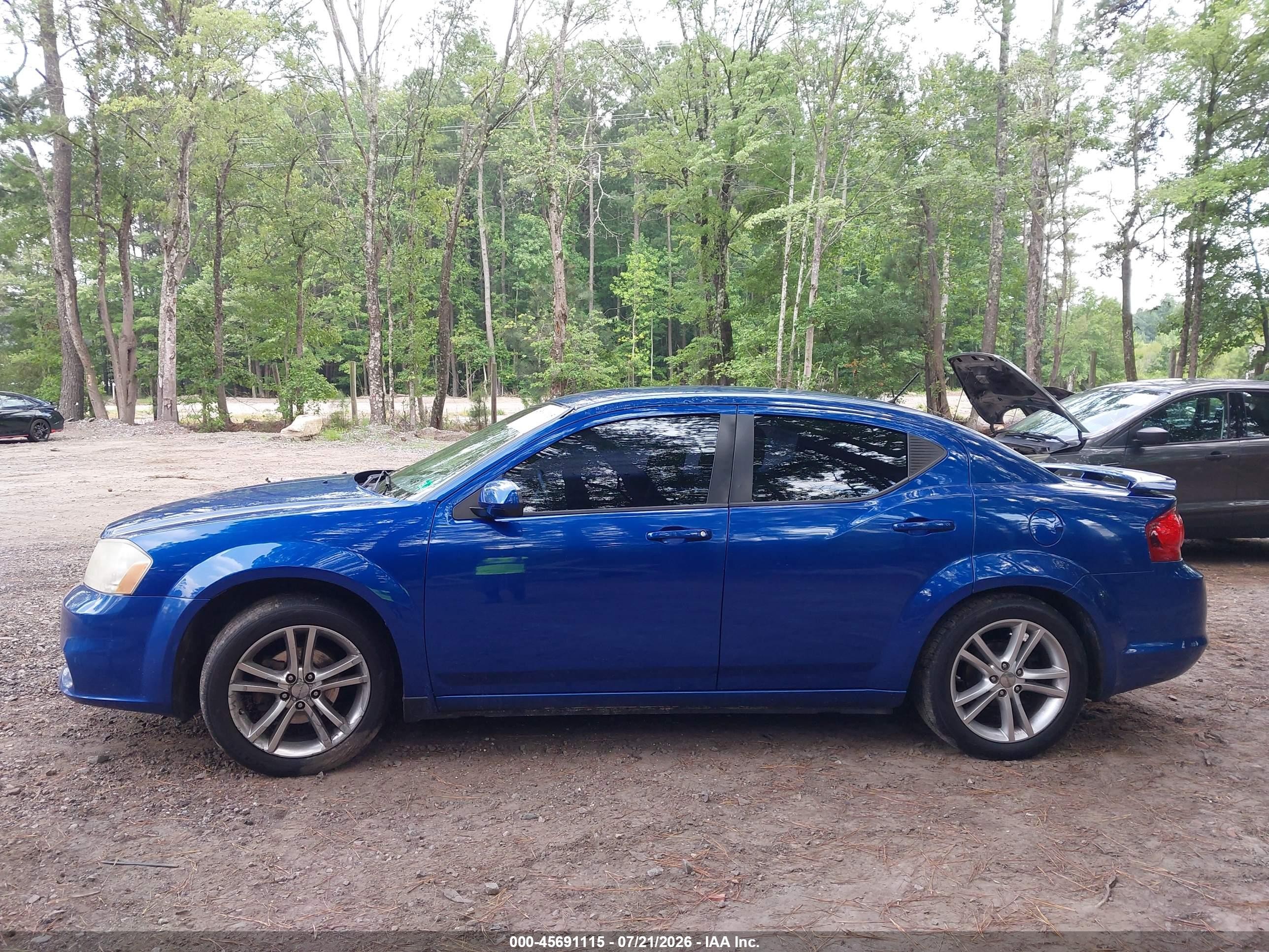 2012 Dodge Avenger Sxt Синий vin: 1C3CDZCB0CN200651
