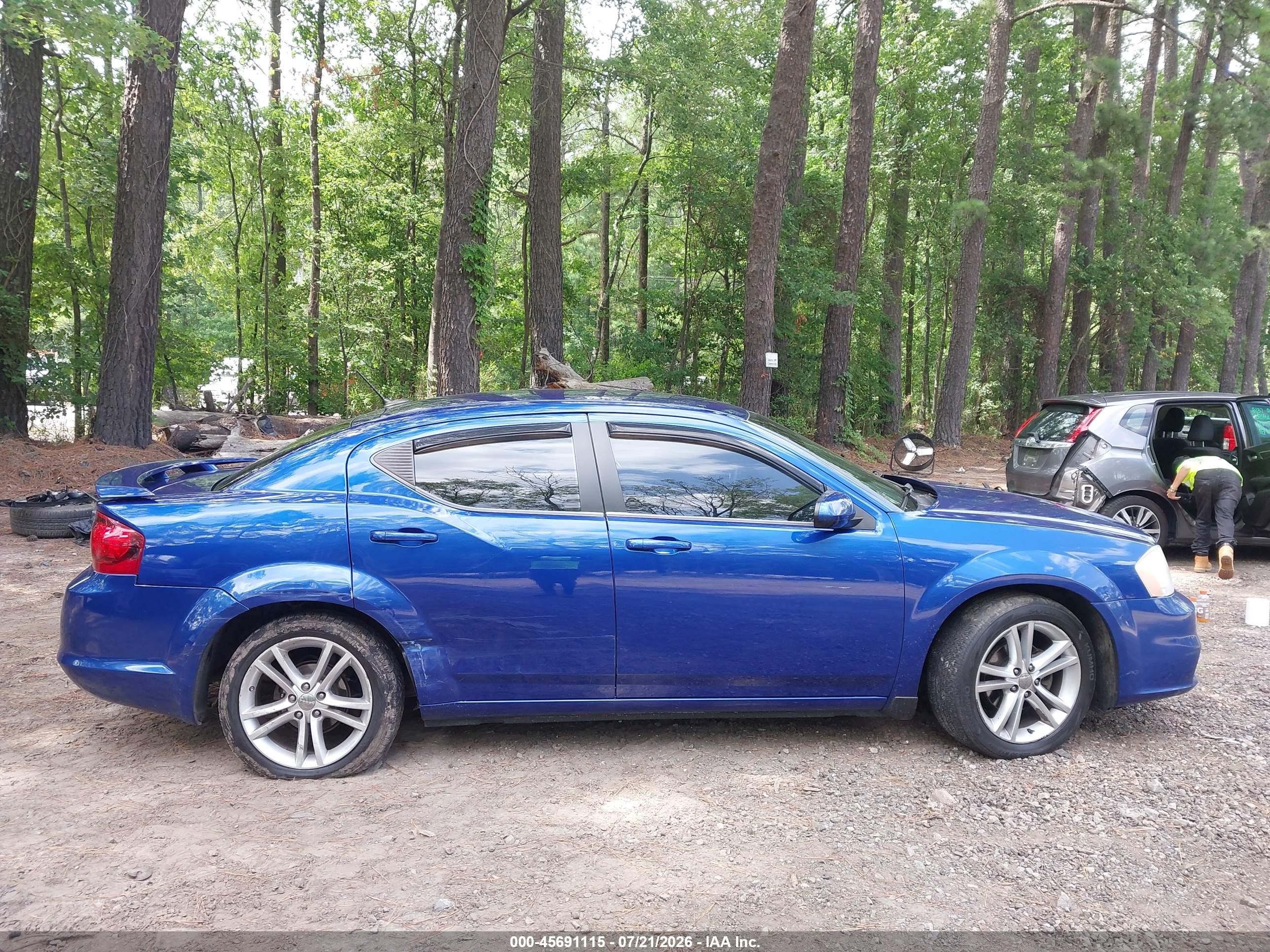 2012 Dodge Avenger Sxt Синий vin: 1C3CDZCB0CN200651
