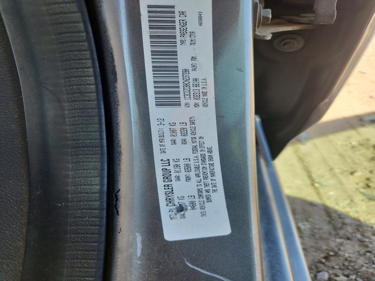 2012 Dodge Avenger Sxt Silver vin: 1C3CDZCB0CN237280