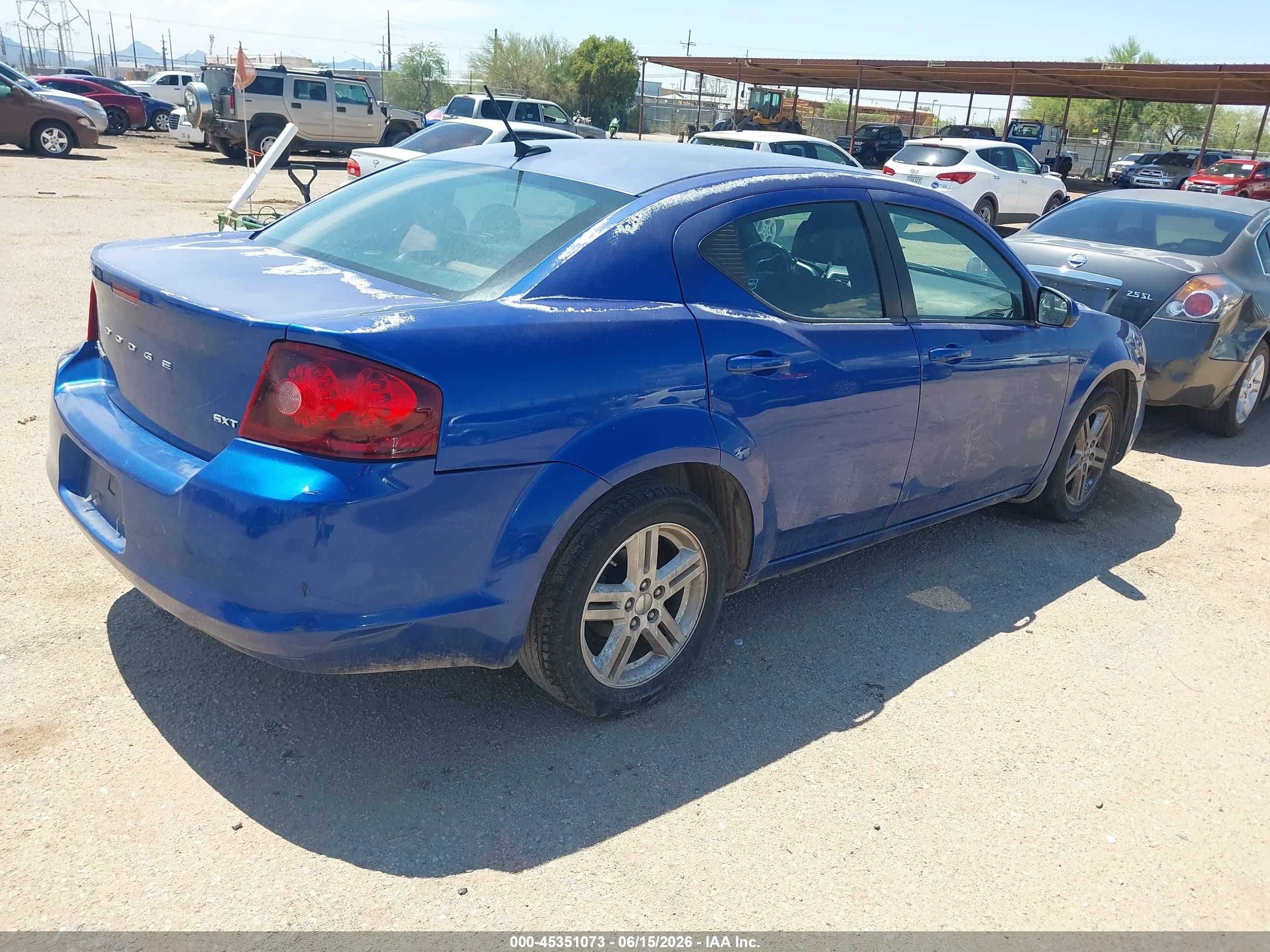 2013 Dodge Avenger Sxt Dark Blue vin: 1C3CDZCB0DN504113