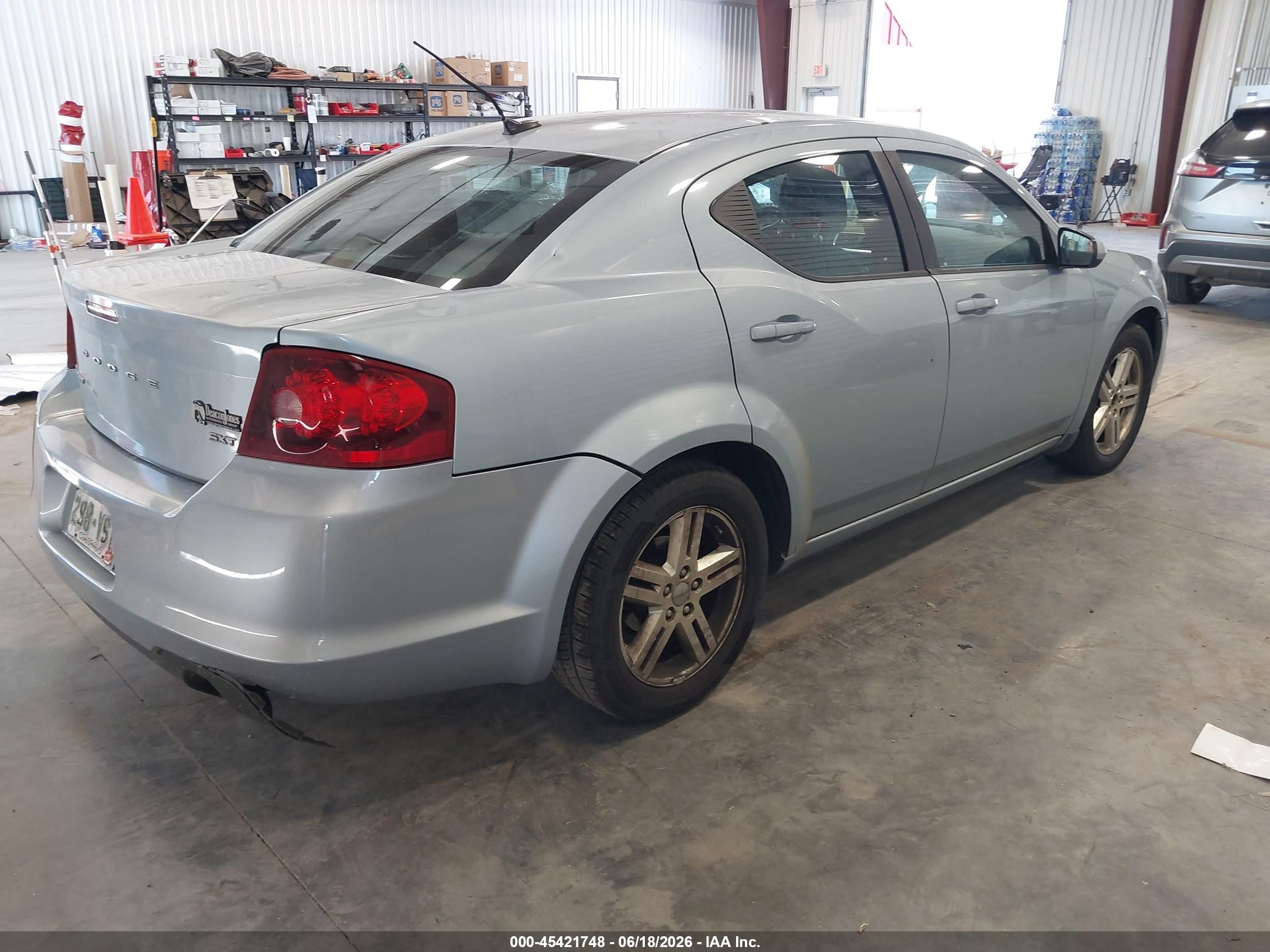 2013 Dodge Avenger Sxt Silver vin: 1C3CDZCB0DN544224