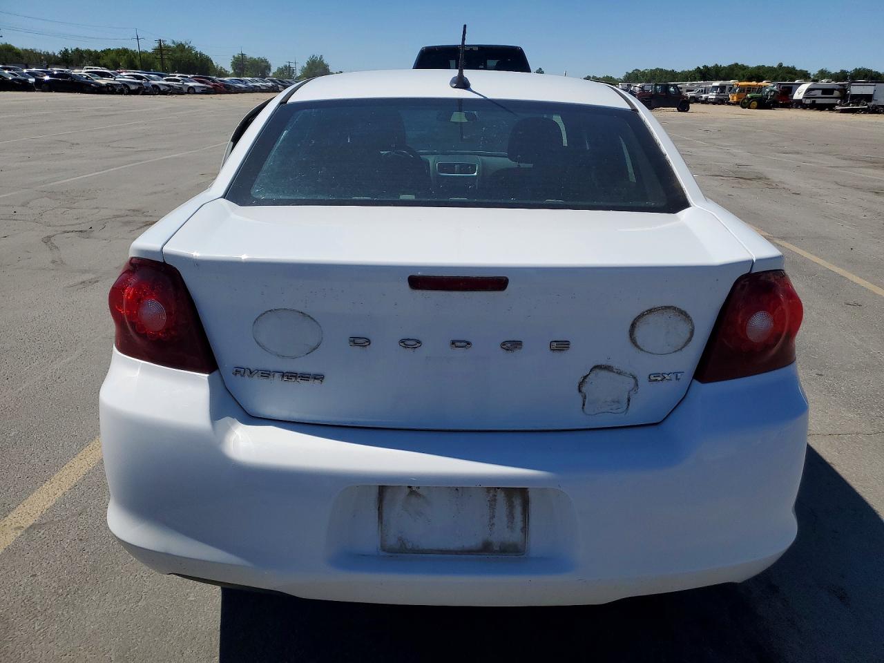 2013 Dodge Avenger Sxt White vin: 1C3CDZCB0DN548807