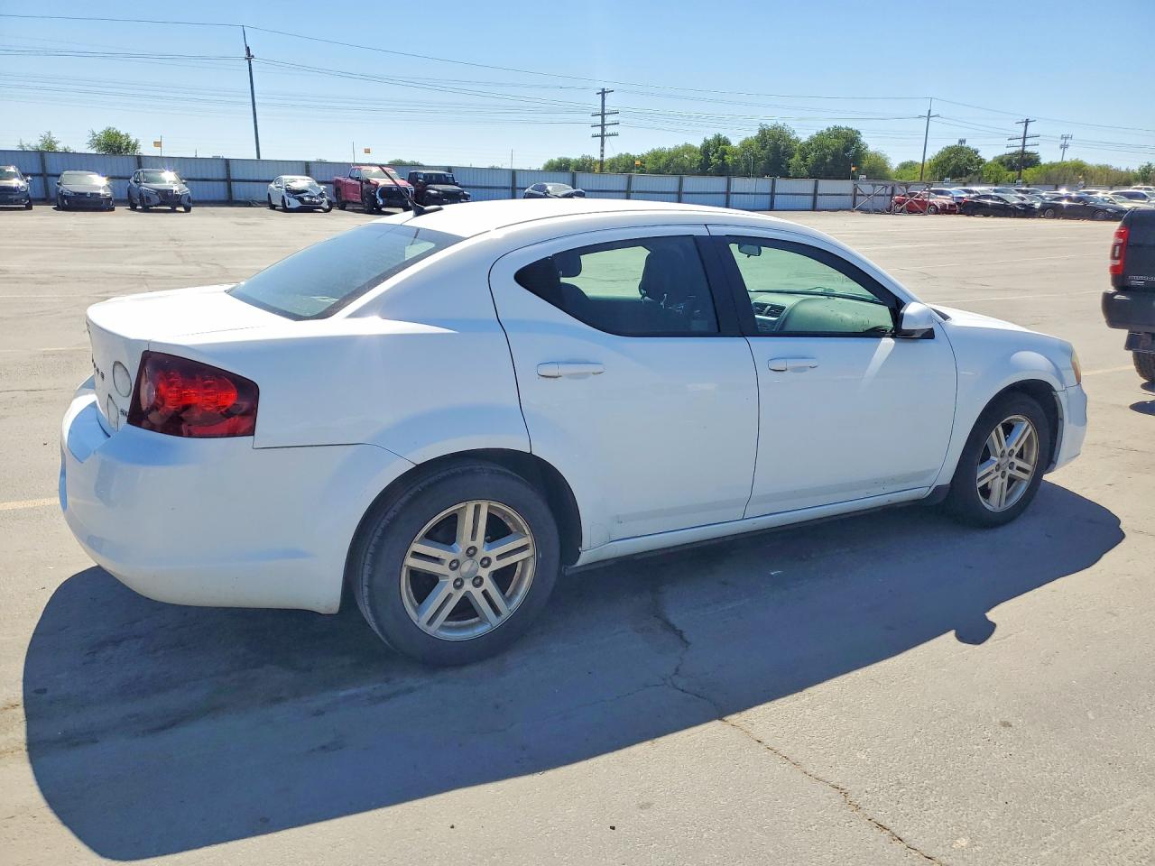 2013 Dodge Avenger Sxt White vin: 1C3CDZCB0DN548807