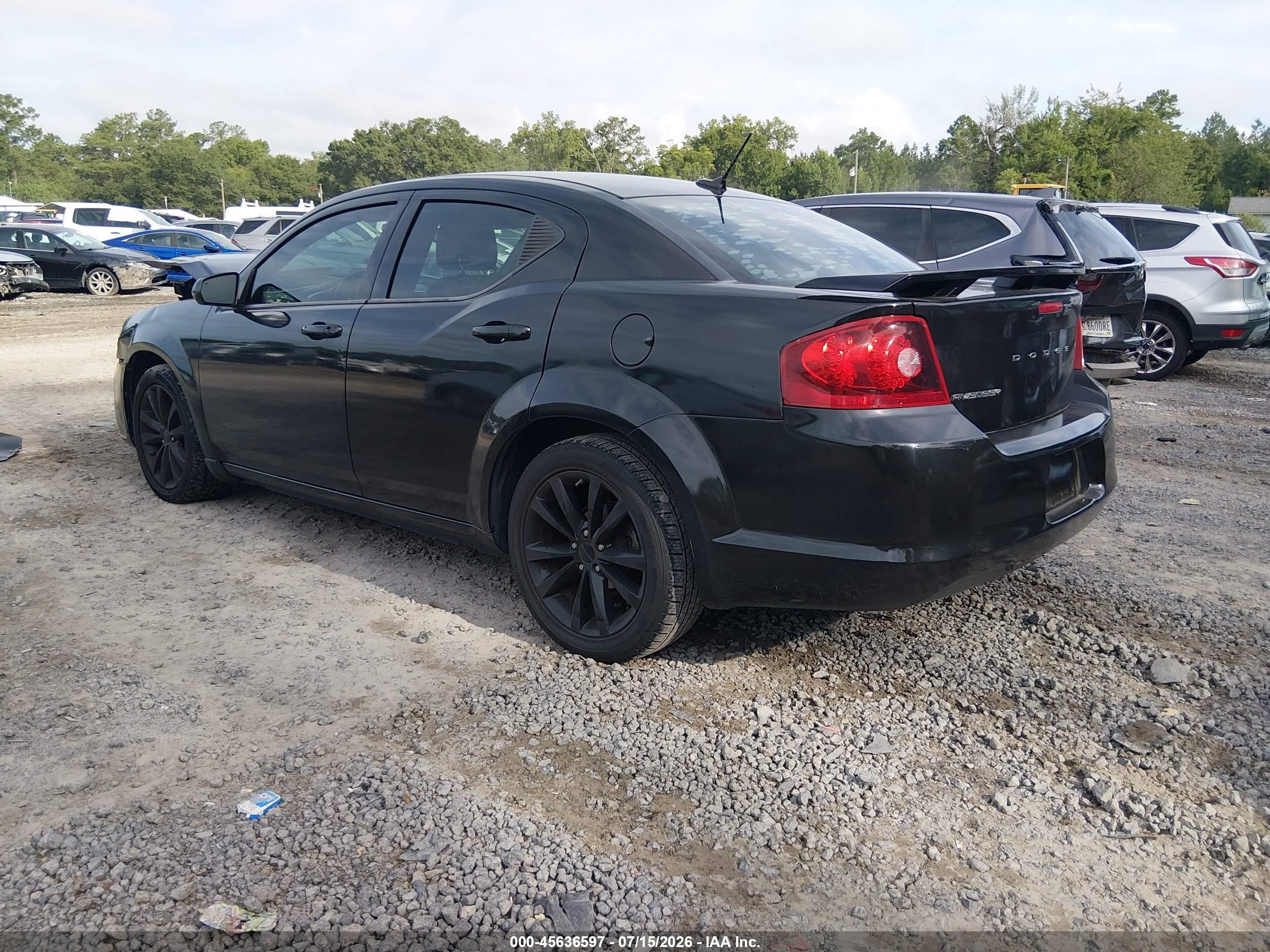 2013 Dodge Avenger Sxt Черный vin: 1C3CDZCB0DN655730