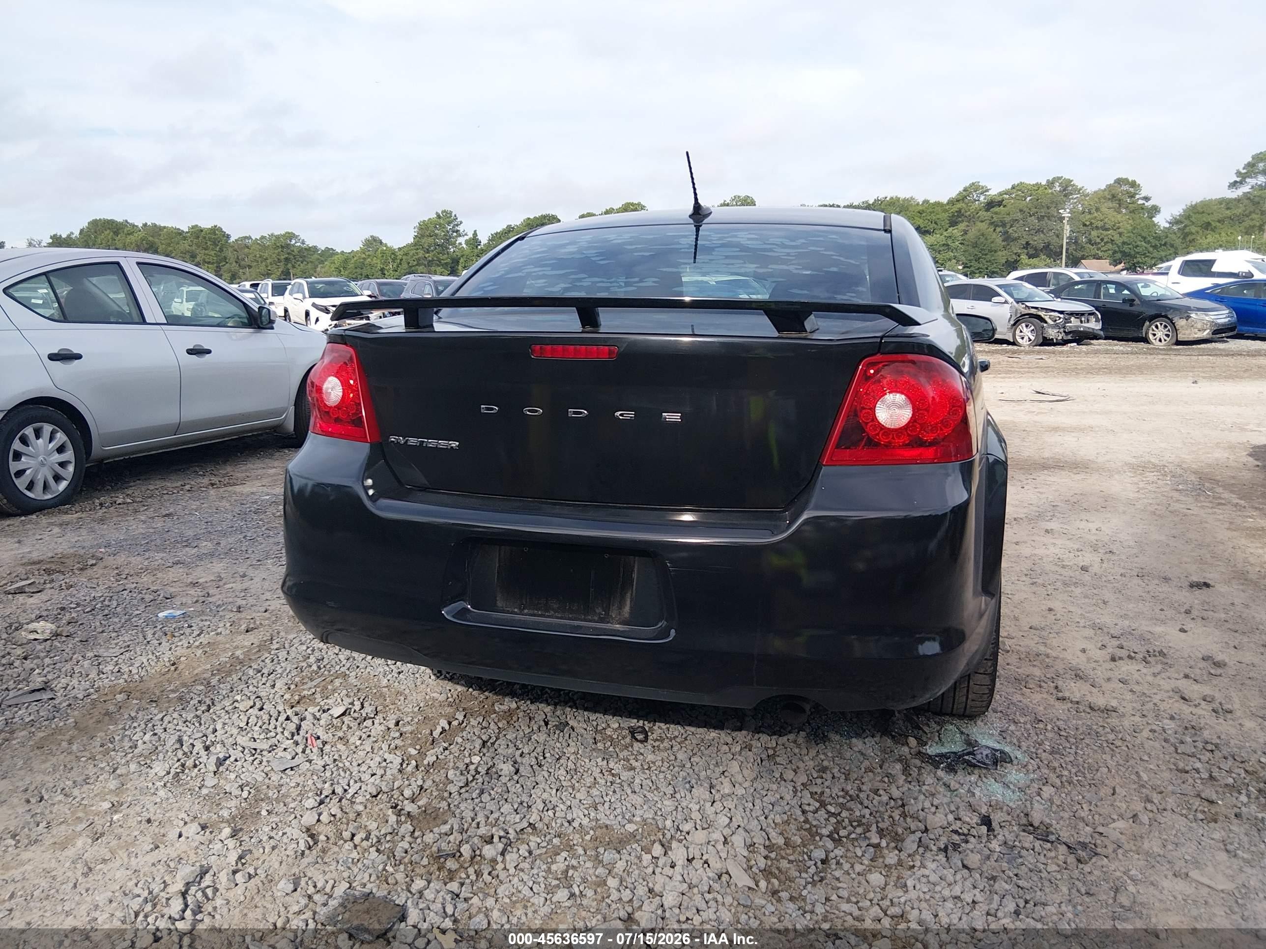 2013 Dodge Avenger Sxt Черный vin: 1C3CDZCB0DN655730
