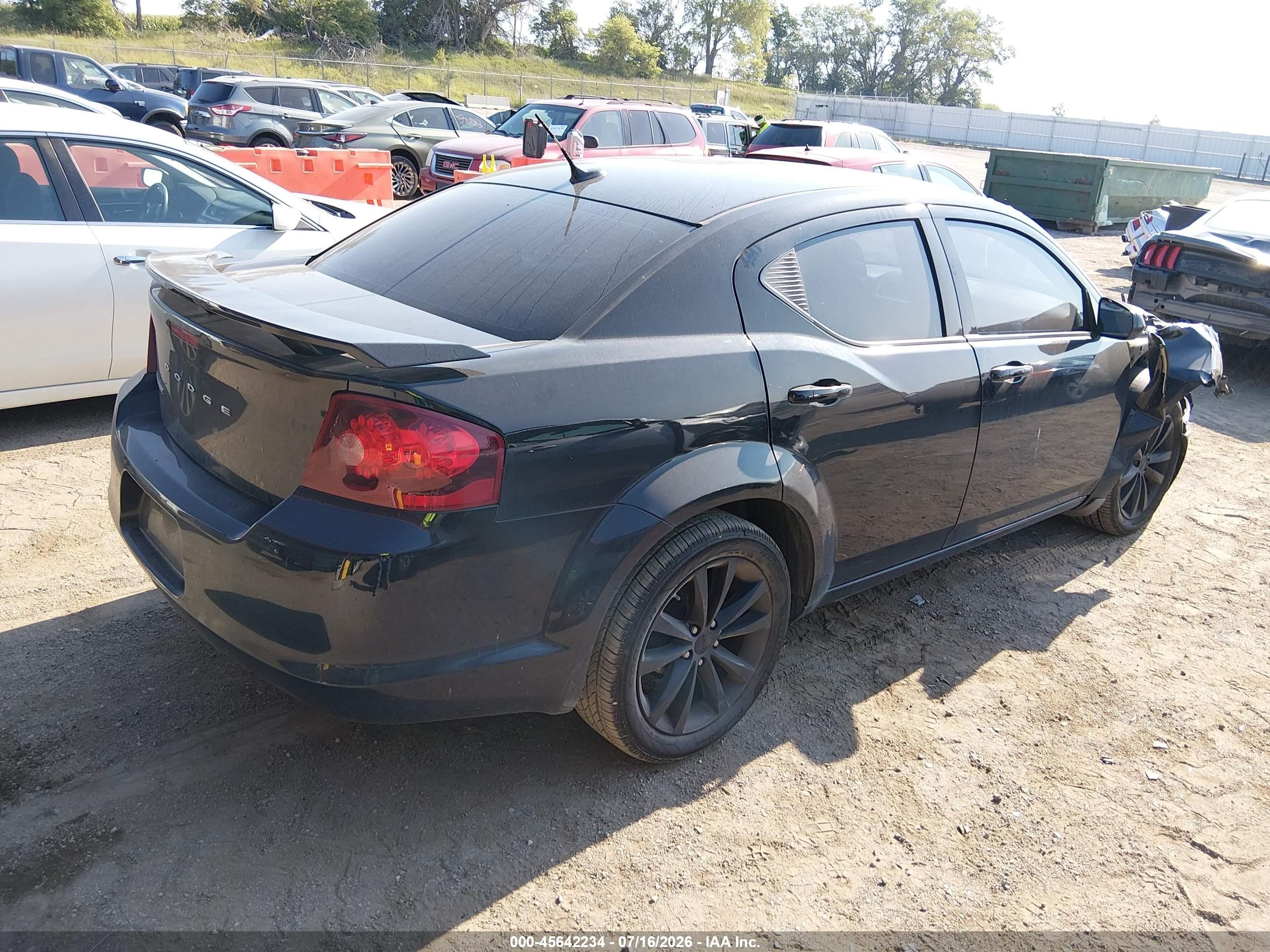 2013 Dodge Avenger Sxt Black vin: 1C3CDZCB0DN664296