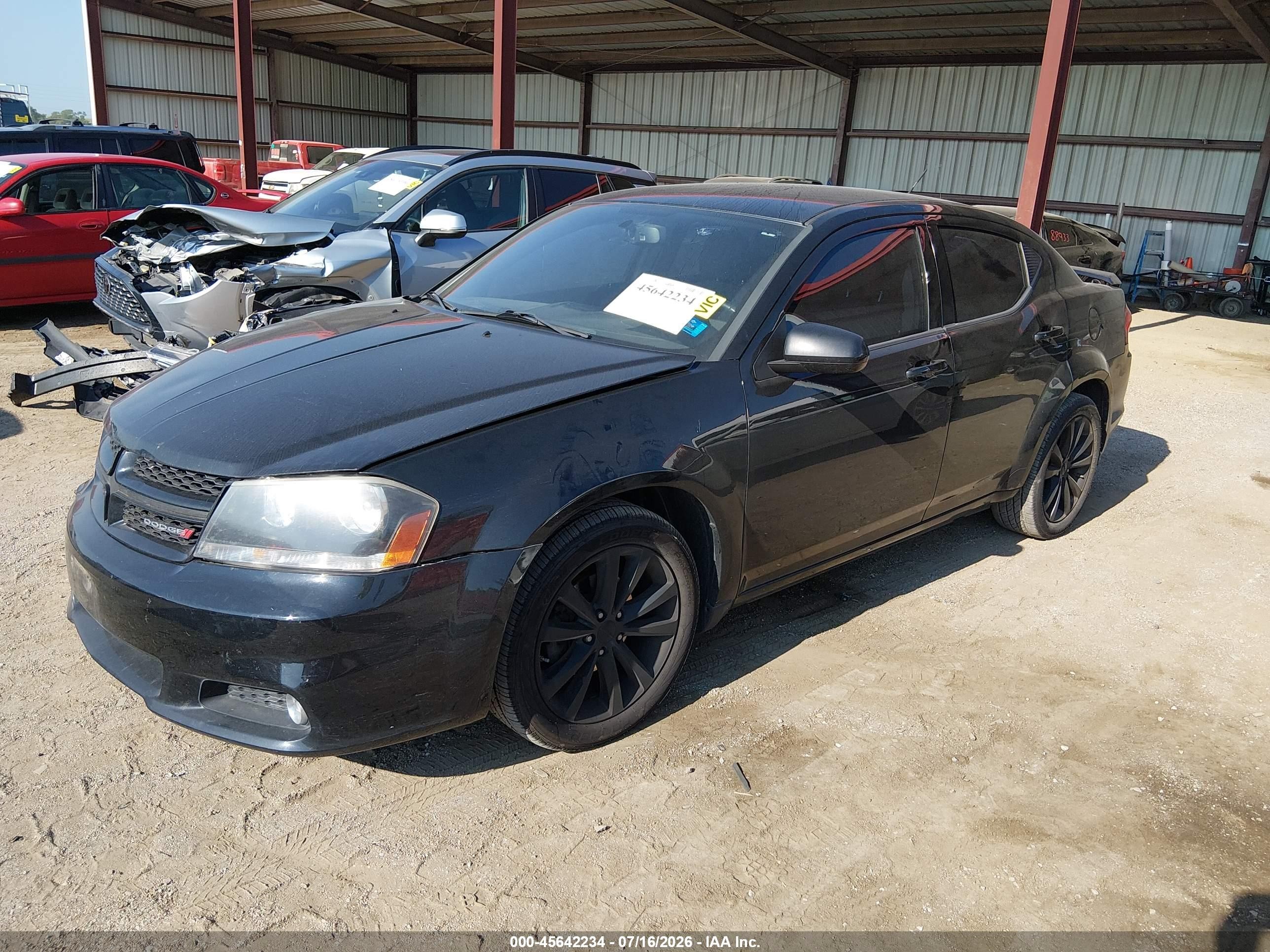 2013 Dodge Avenger Sxt Black vin: 1C3CDZCB0DN664296