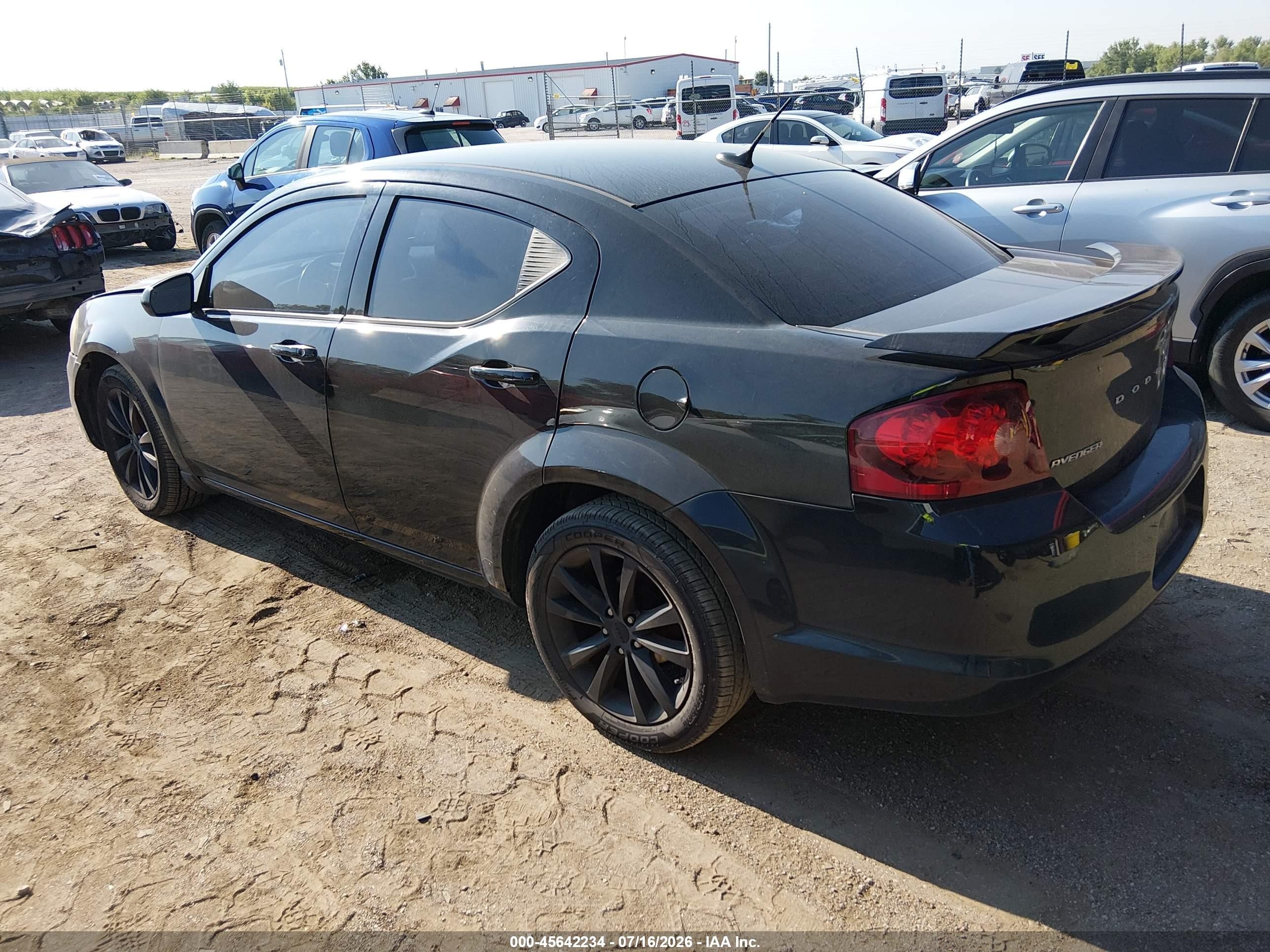 2013 Dodge Avenger Sxt Black vin: 1C3CDZCB0DN664296